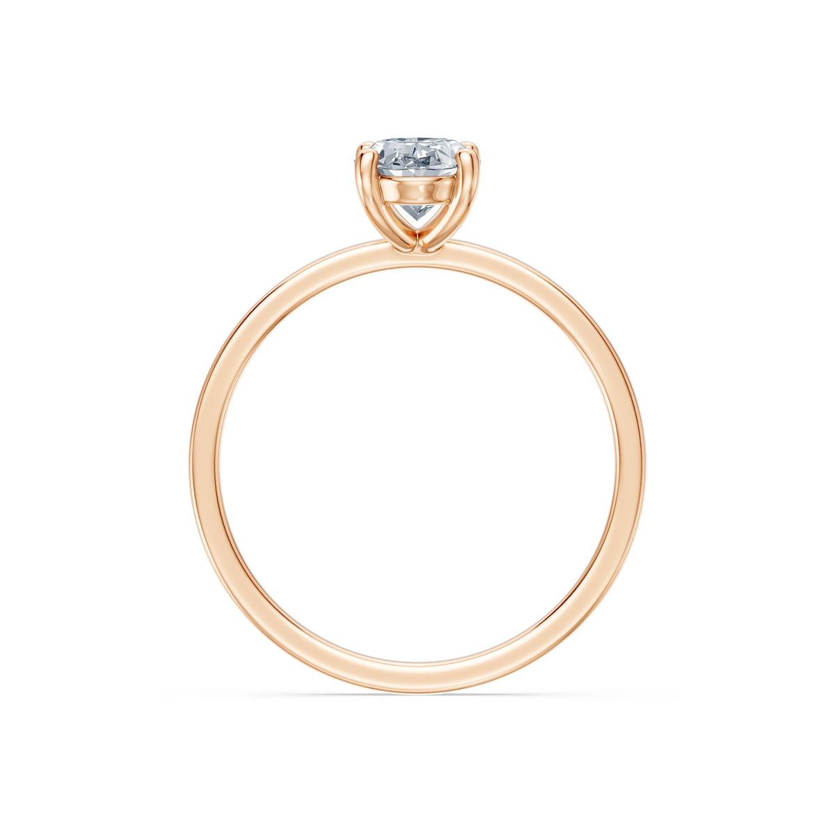 Inel de Logodnă Solitaire din Aur, Diamant Oval 1,00 CT