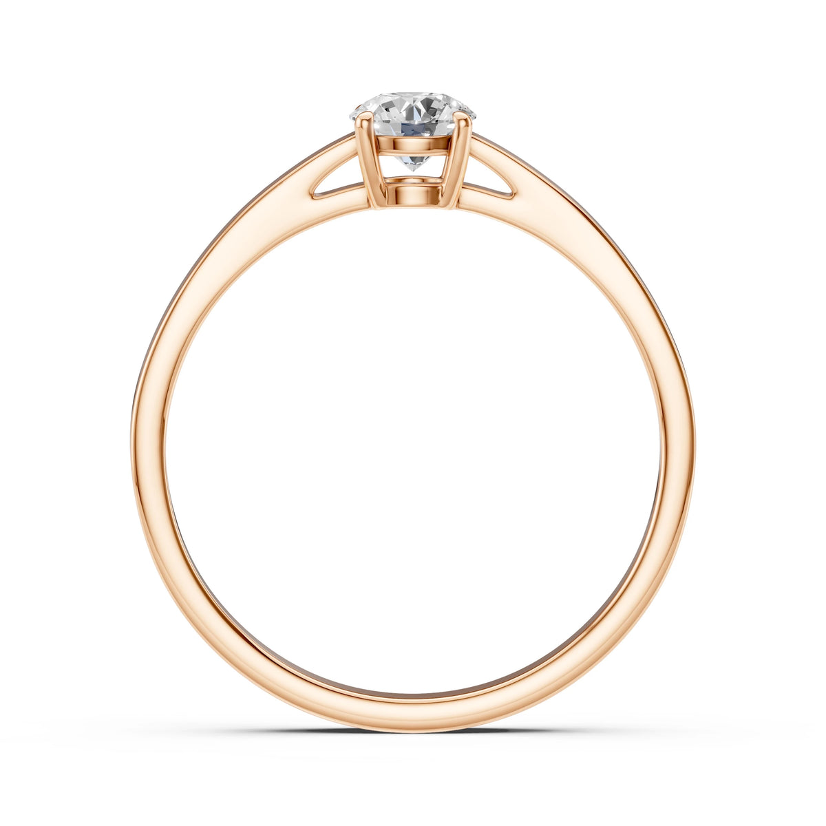 Inel de Logodnă Solitaire din Aur, Diamant Rotund Briliant 0,45 CT