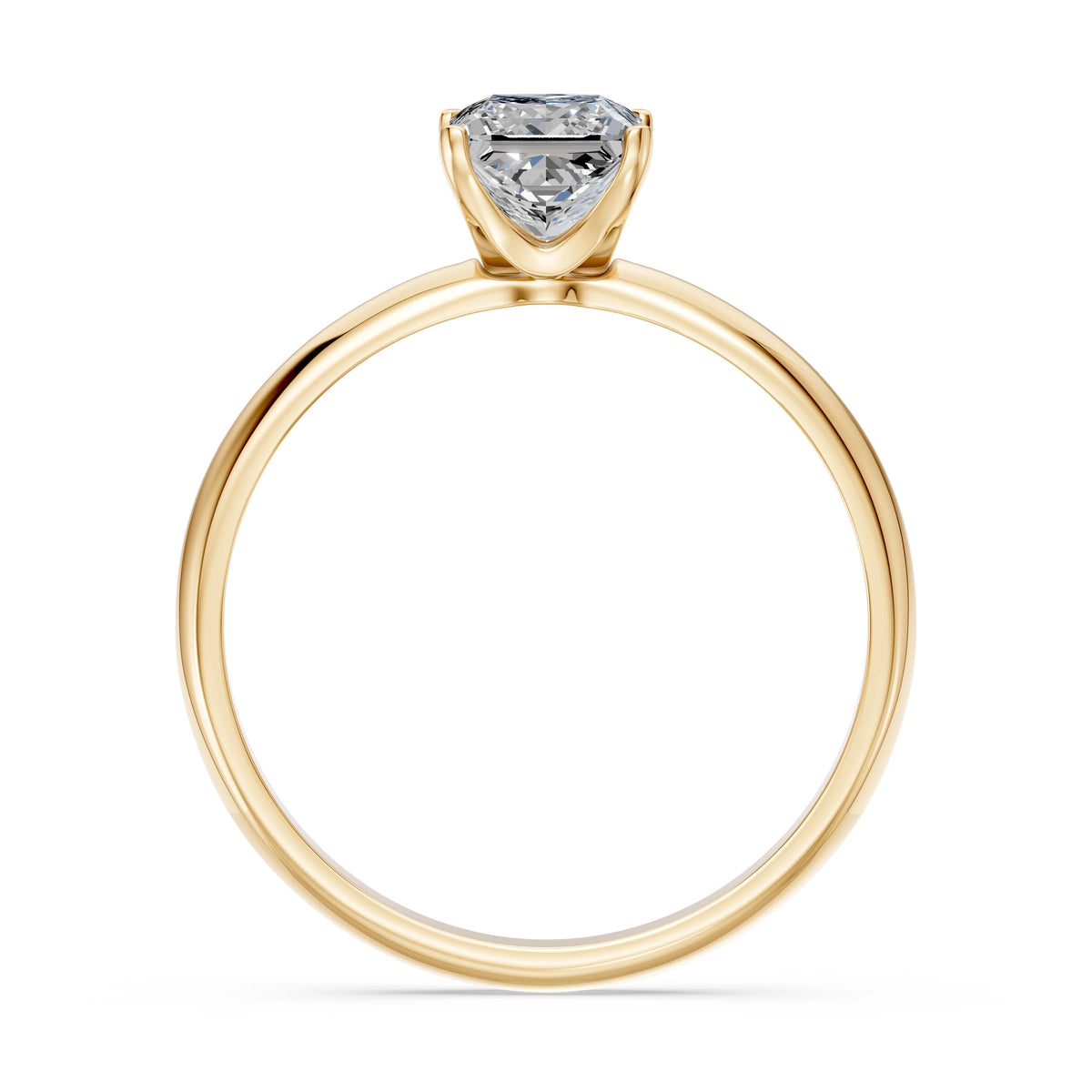 Inel de Logodnă Solitaire din Aur, Diamant Princess 0,50 CT