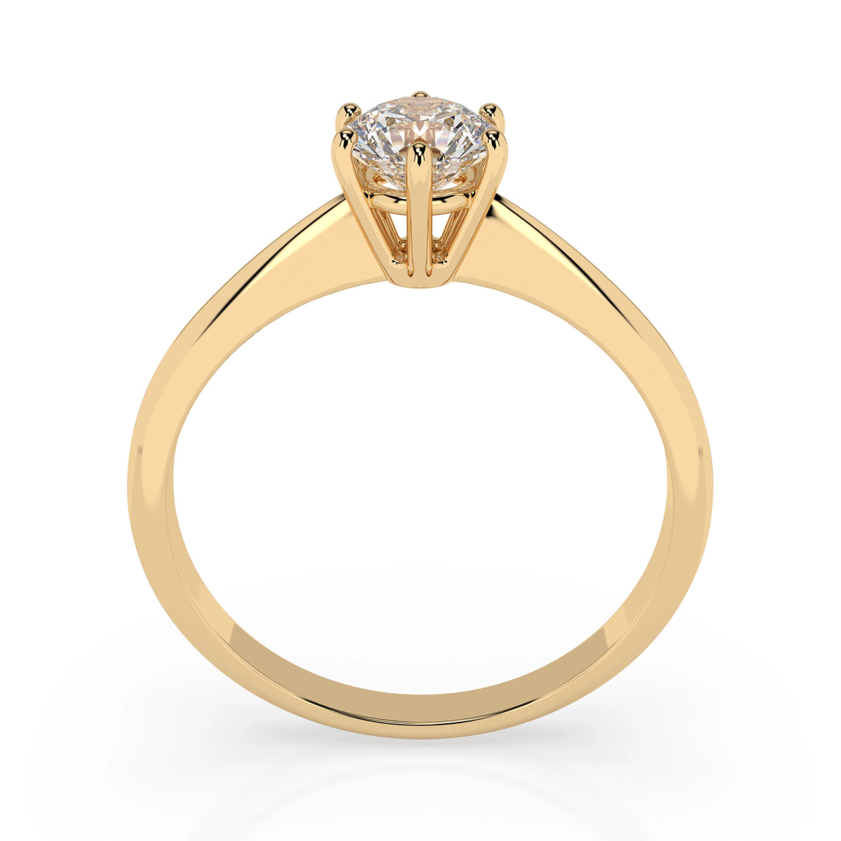 Inel de Logodnă Solitaire din Aur, Diamant Rotund Briliant 0,30 CT