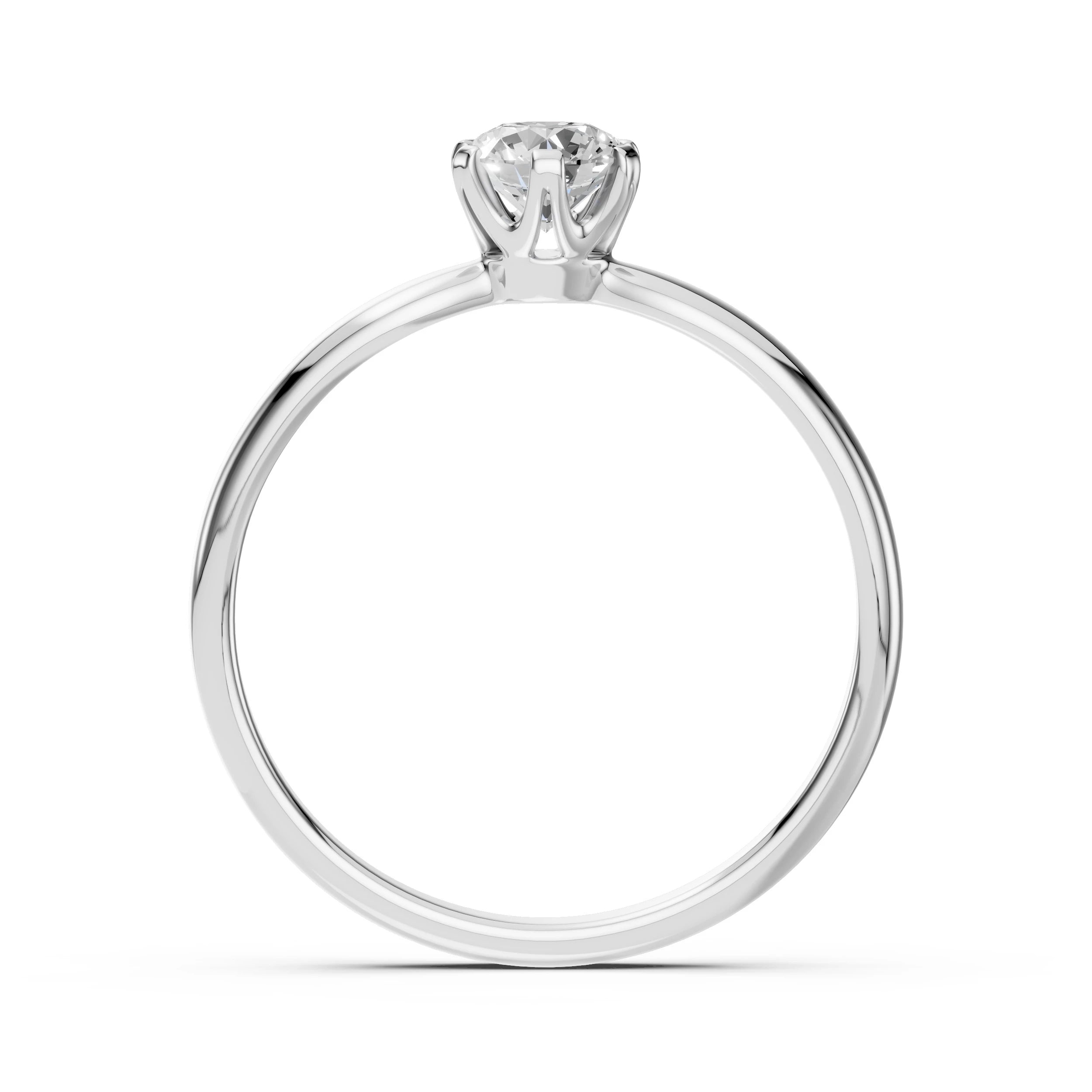 Inel de Logodnă Solitaire din Aur, Diamant Rotund Briliant 0.40 CT