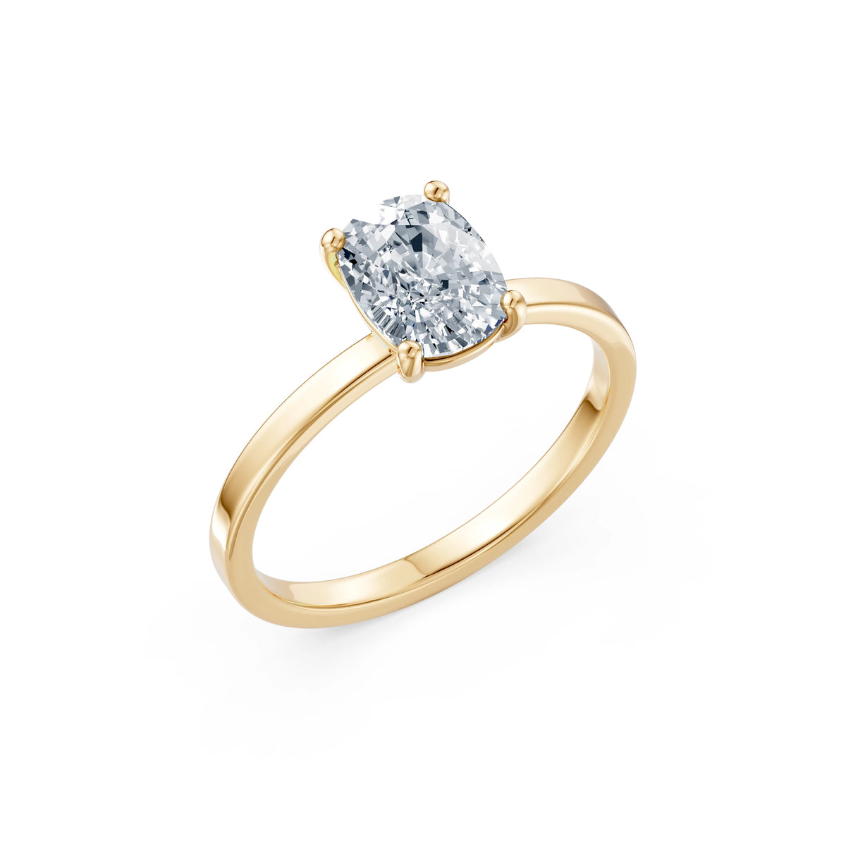 Inel de Logodnă Solitaire din Aur, Diamant Cushion 1,50 CT