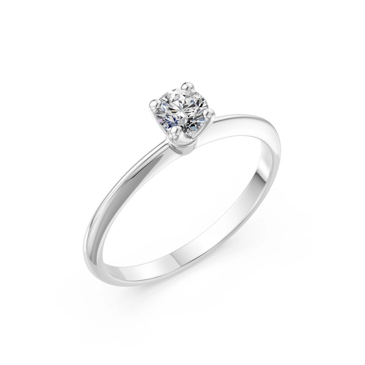 Inel de Logodnă Solitaire din Aur, Diamant Rotund Briliant 0,30 CT