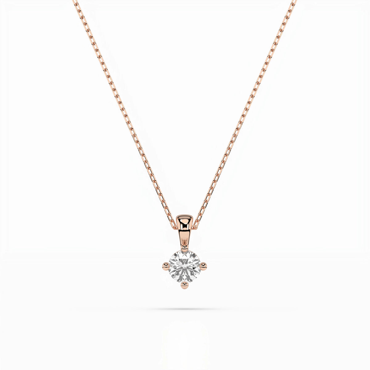 Colier din Aur cu Diamant, Forma Rotund Briliant, 0,20 CT
