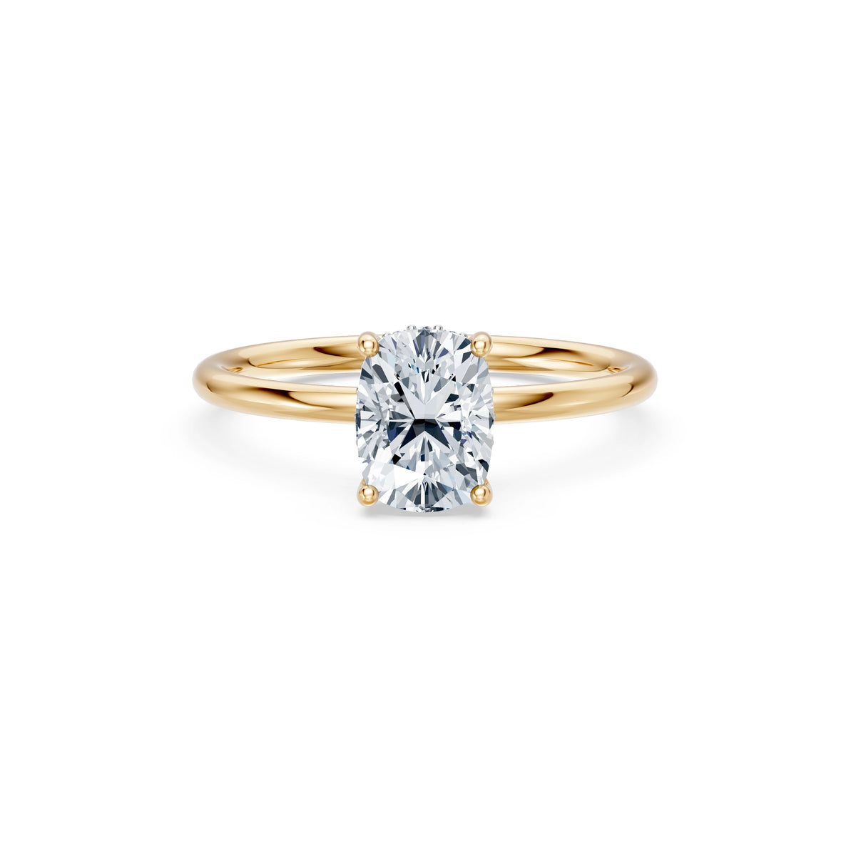 Inel de Logodnă Solitaire din Aur, Diamant Cushion 1,50 CT