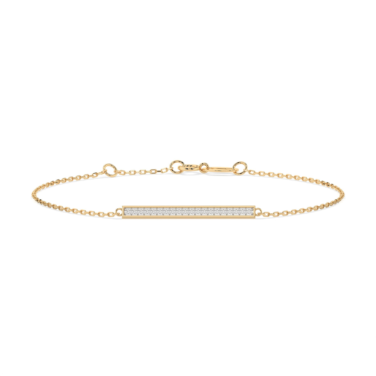 Brățară din Aur cu Diamante, Forma Rotund Briliant, 0,10 CT