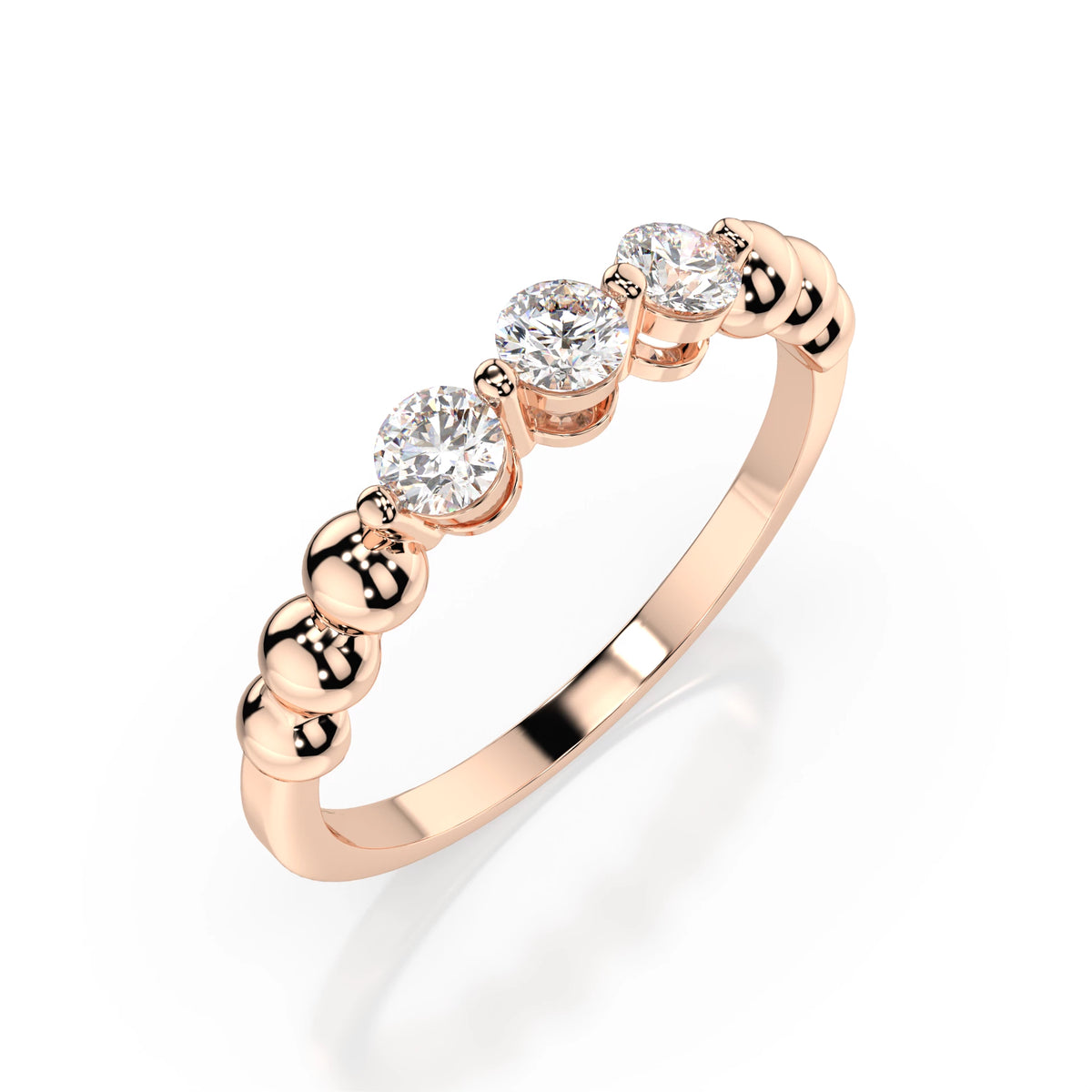 Inel din Aur cu Diamante, Forma Rotund Briliant, 0,39 CT