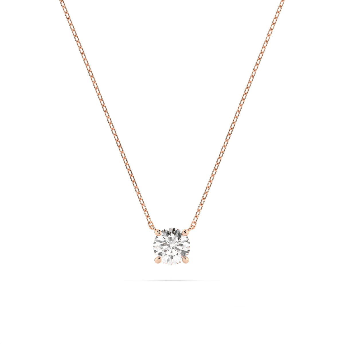 Colier din Aur cu Diamant, Forma Rotund Briliant, 0,50 CT