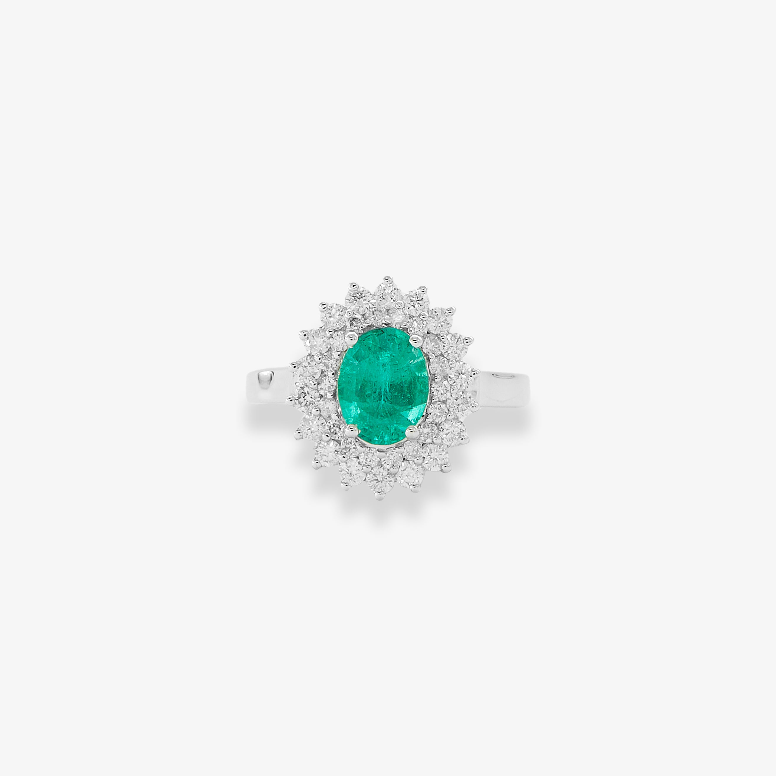 VANESSA RING WITH EMERALD AND DIAMONDS