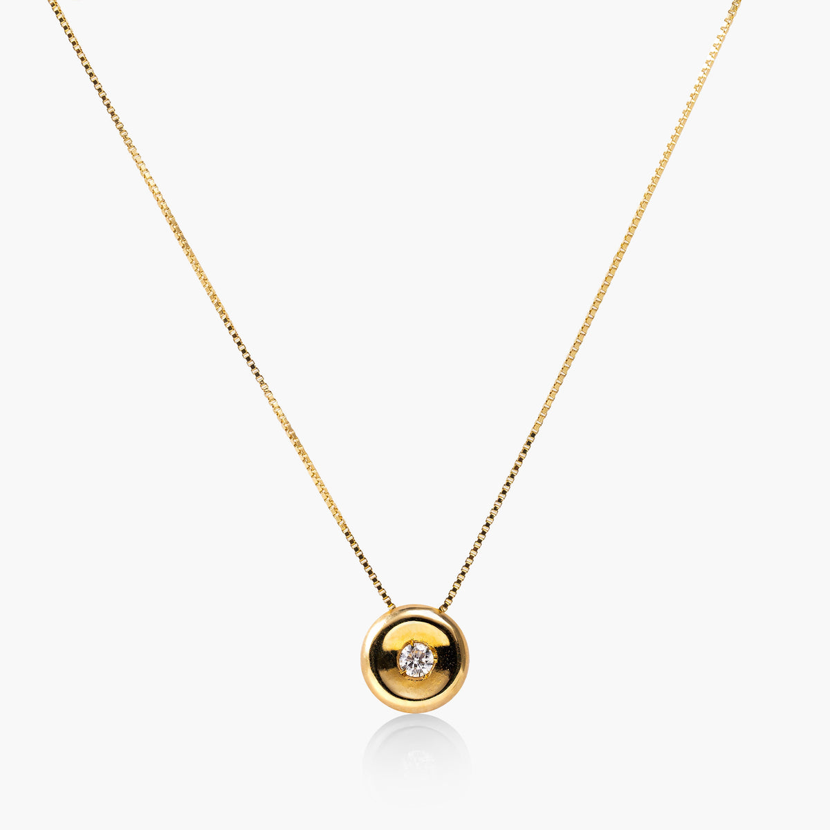 Colier aur galben 18k cu diamant