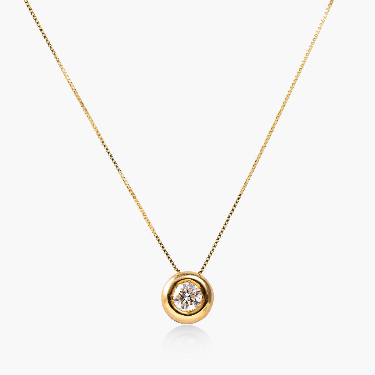 Colier aur galben 18k cu diamant