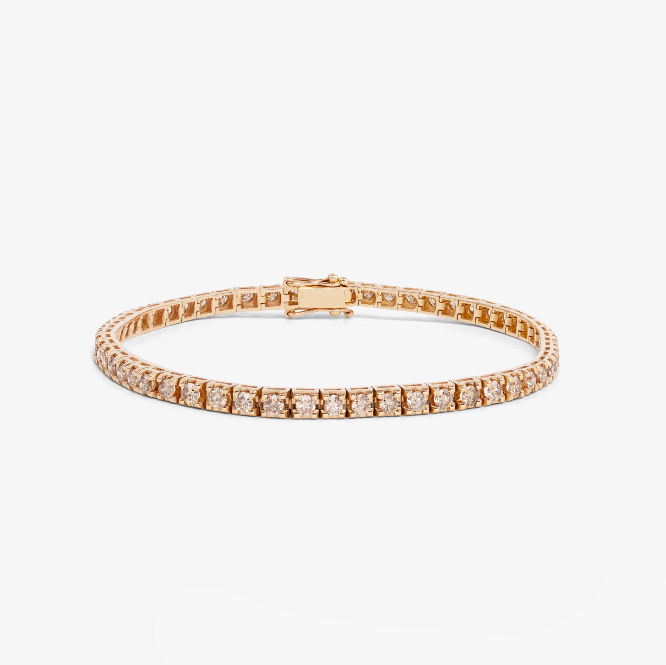 Bratara tennis aur 18k cu diamante brown 3.00 ct