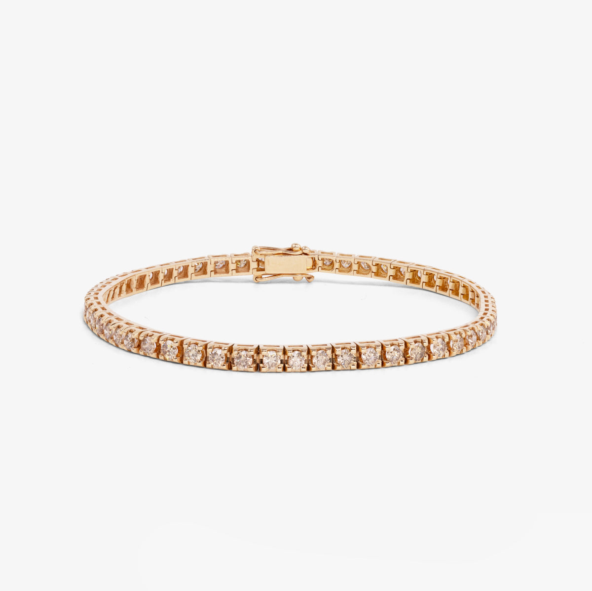 Bratara tennis aur 18k cu diamante brown 3.05 ct