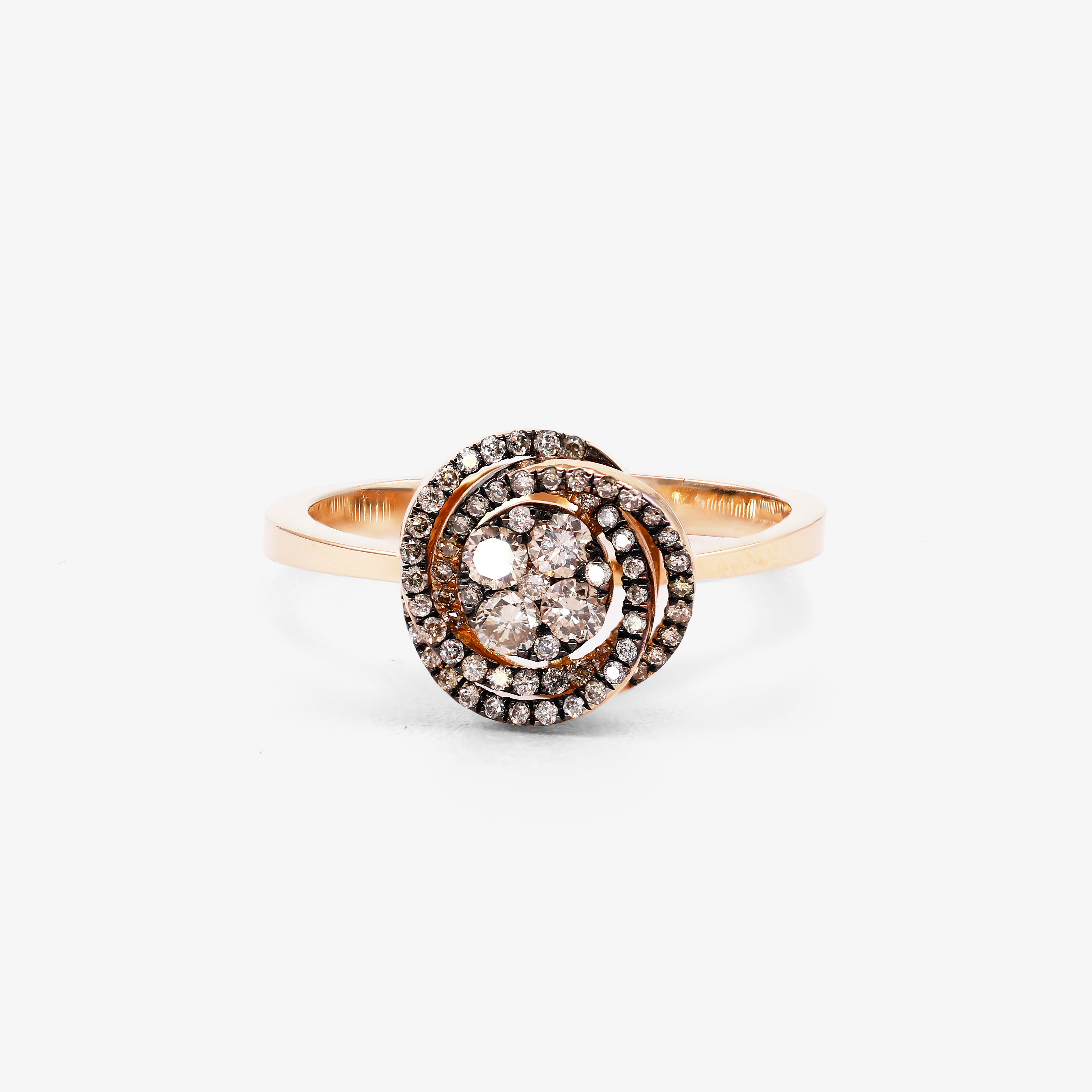 Inel aur 18k cu diamante brown 0.44 ct