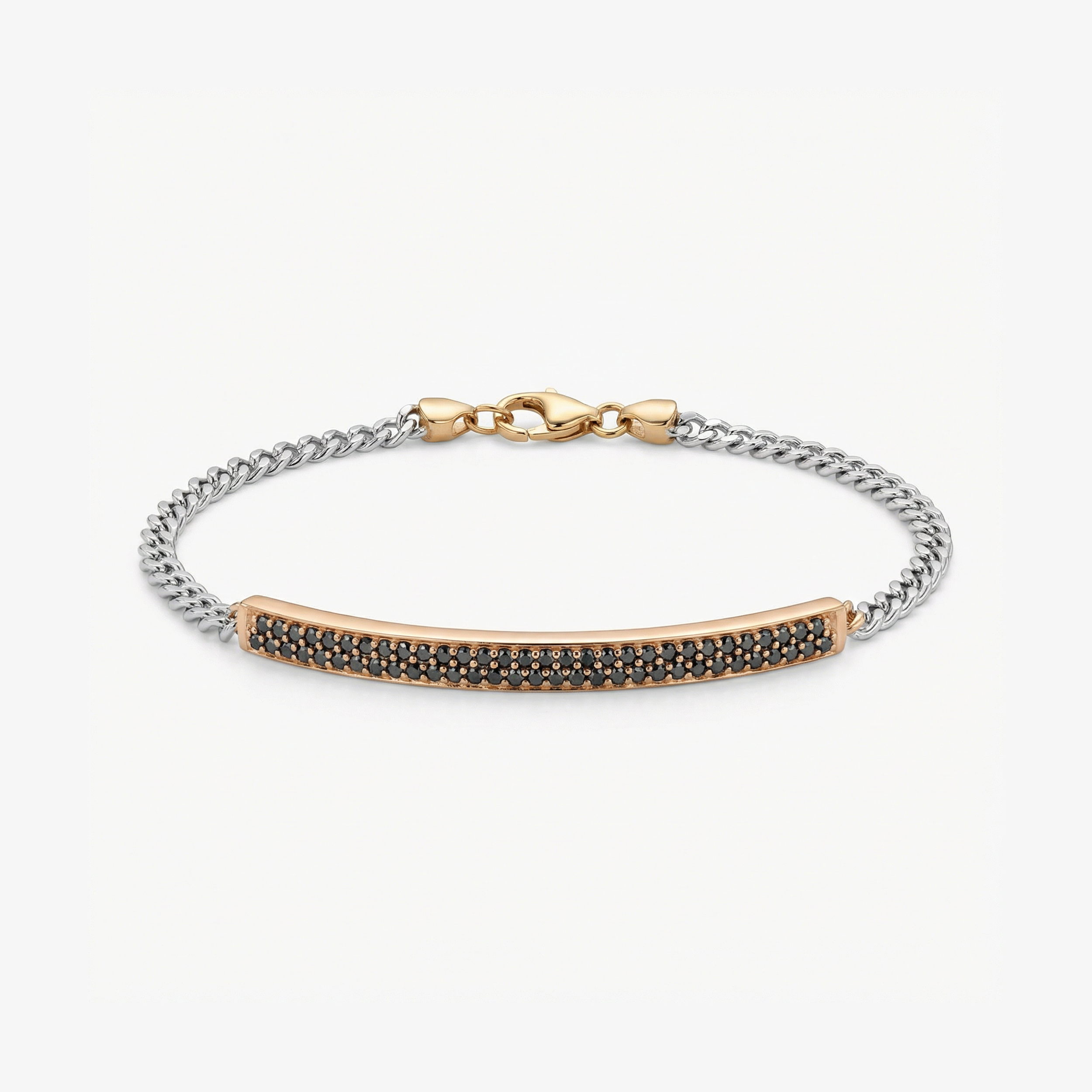 Bratara aur 18k cu diamante negre 0.73ct
