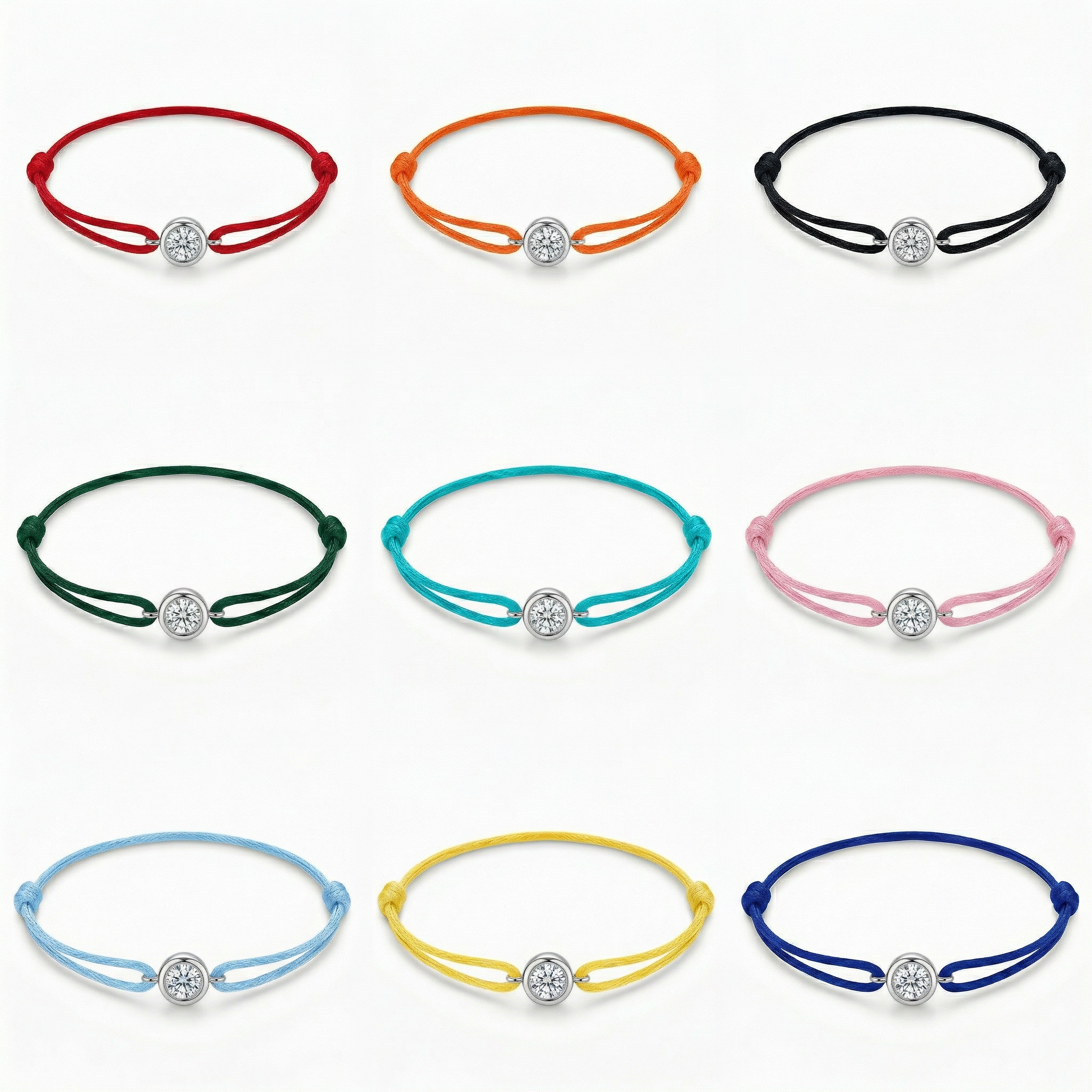 Bratara pe snur cu pandantiv si diamant 0.25ct