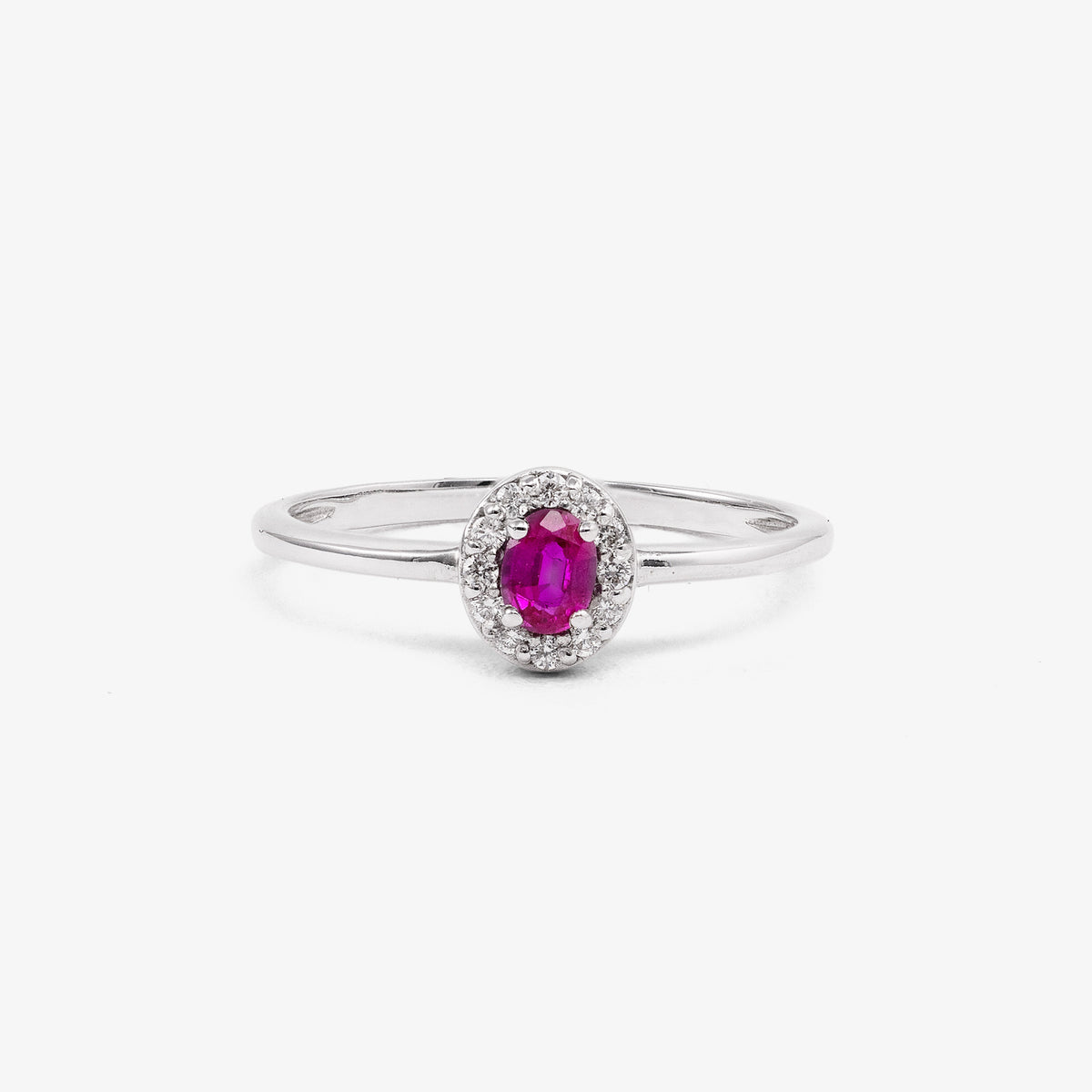 Inel aur 18k cu rubin 0.20 ct si diamante