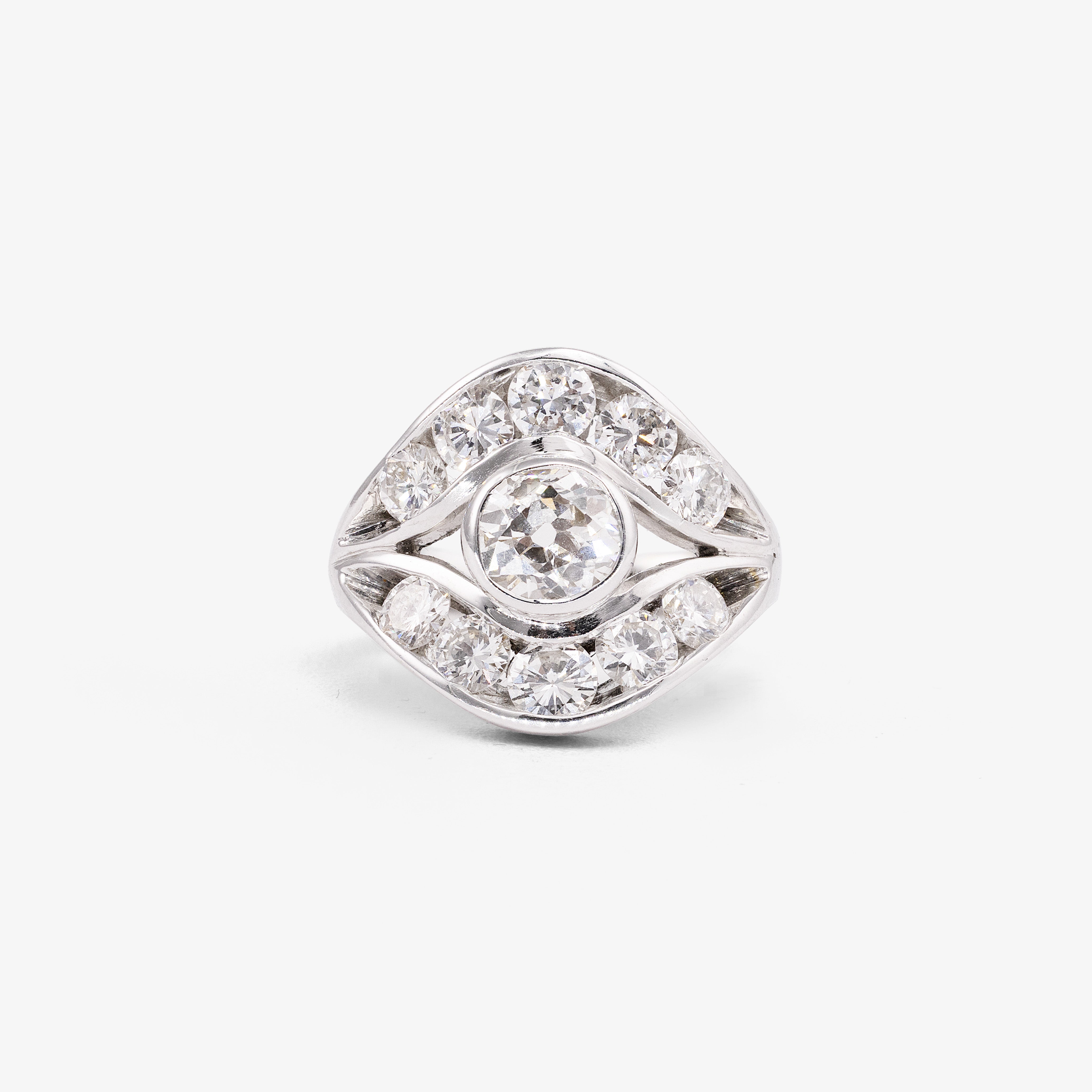 Inel aur 18k cu diamante 2.20 ct