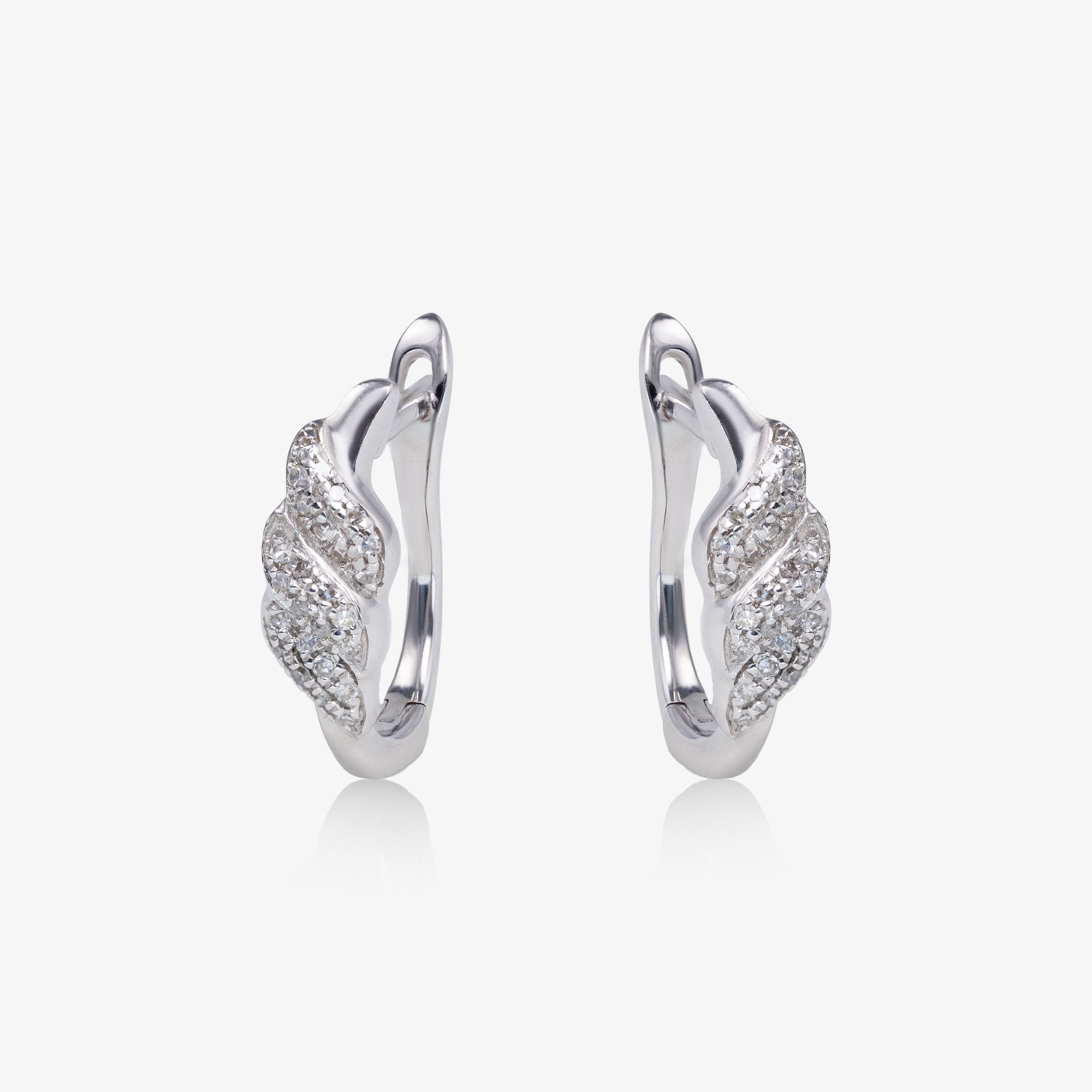 Cercei aur 18k cu diamante 0.10ct