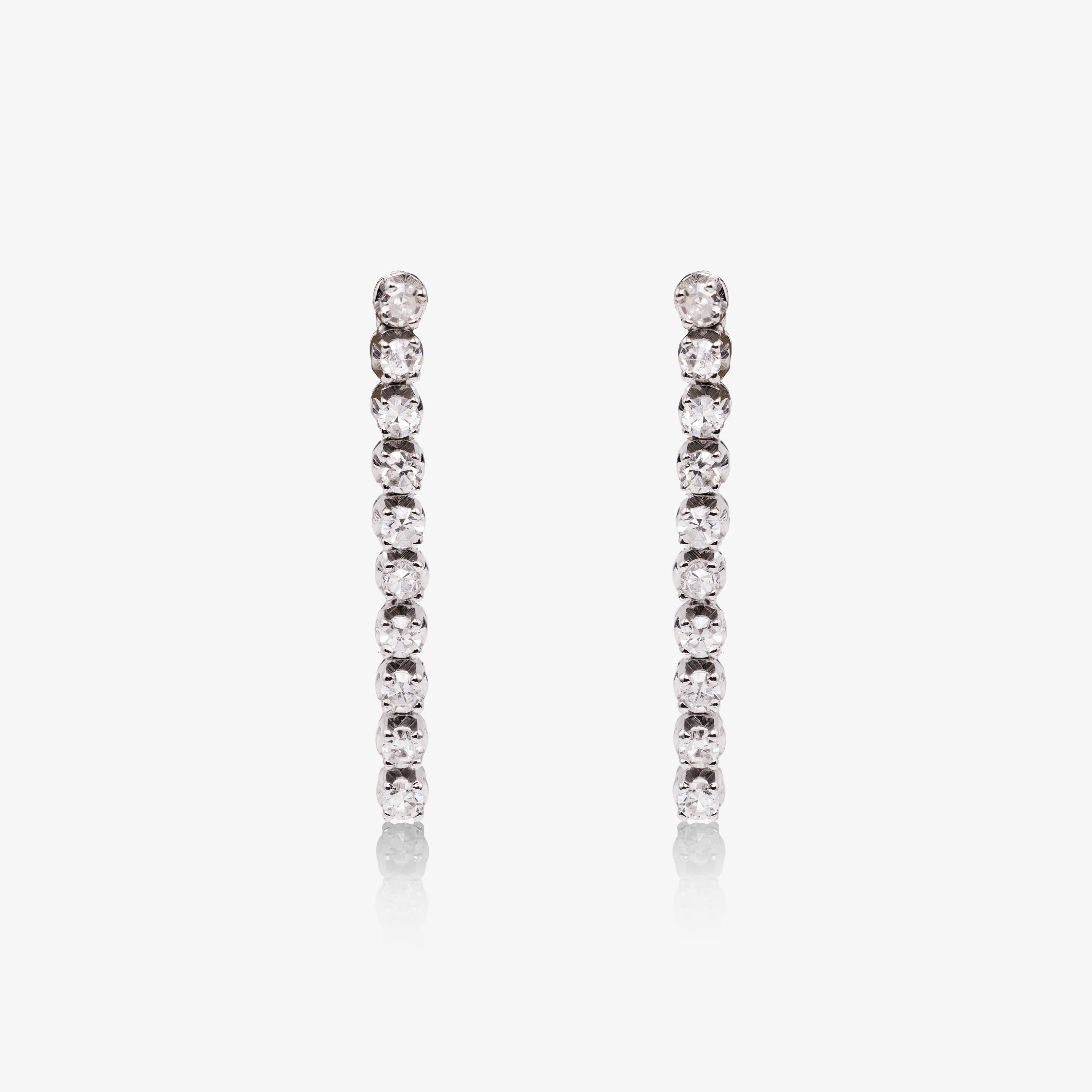 Cercei aur 18k cu diamante 0.70 ct