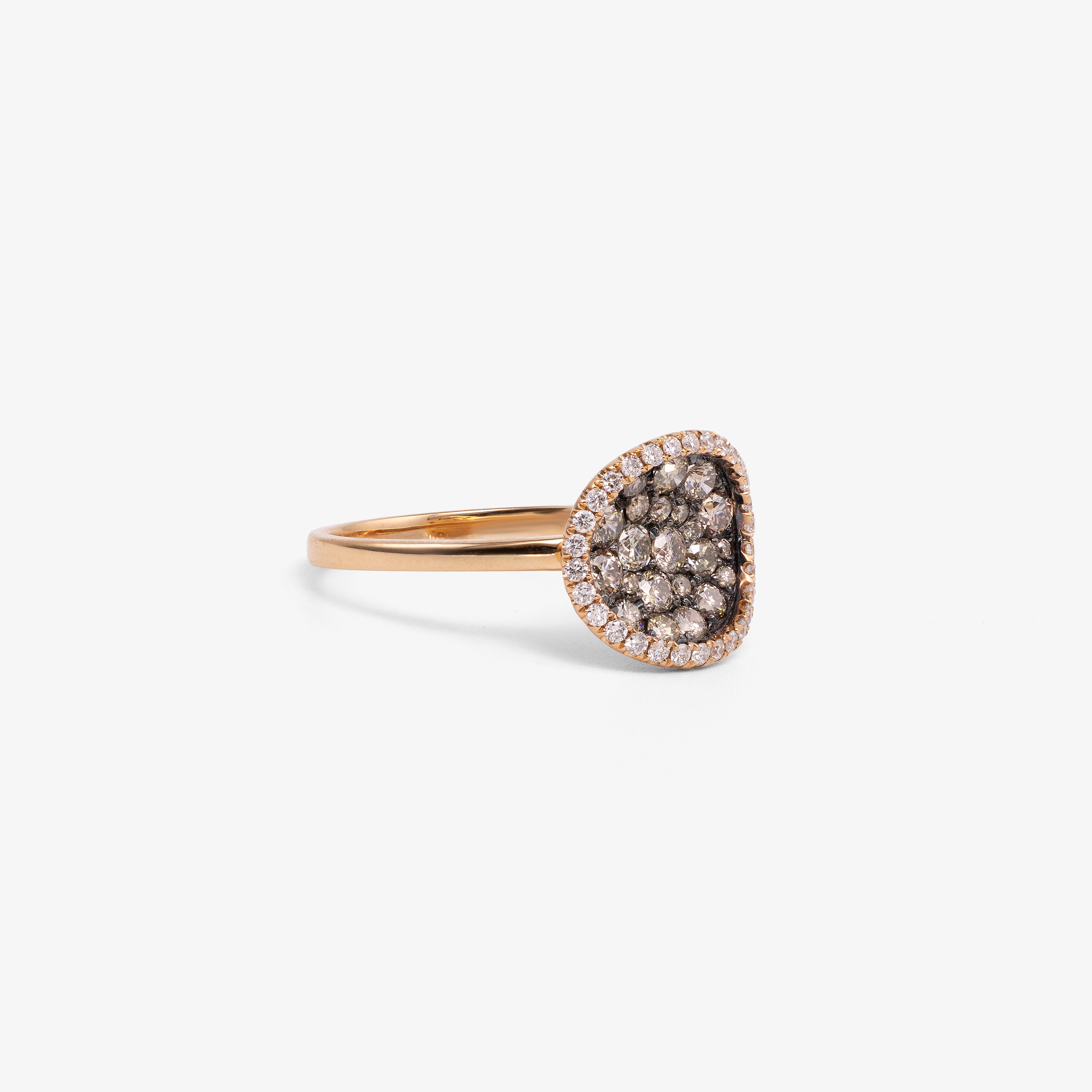 Inel aur 18k cu diamante brown 0.66ct