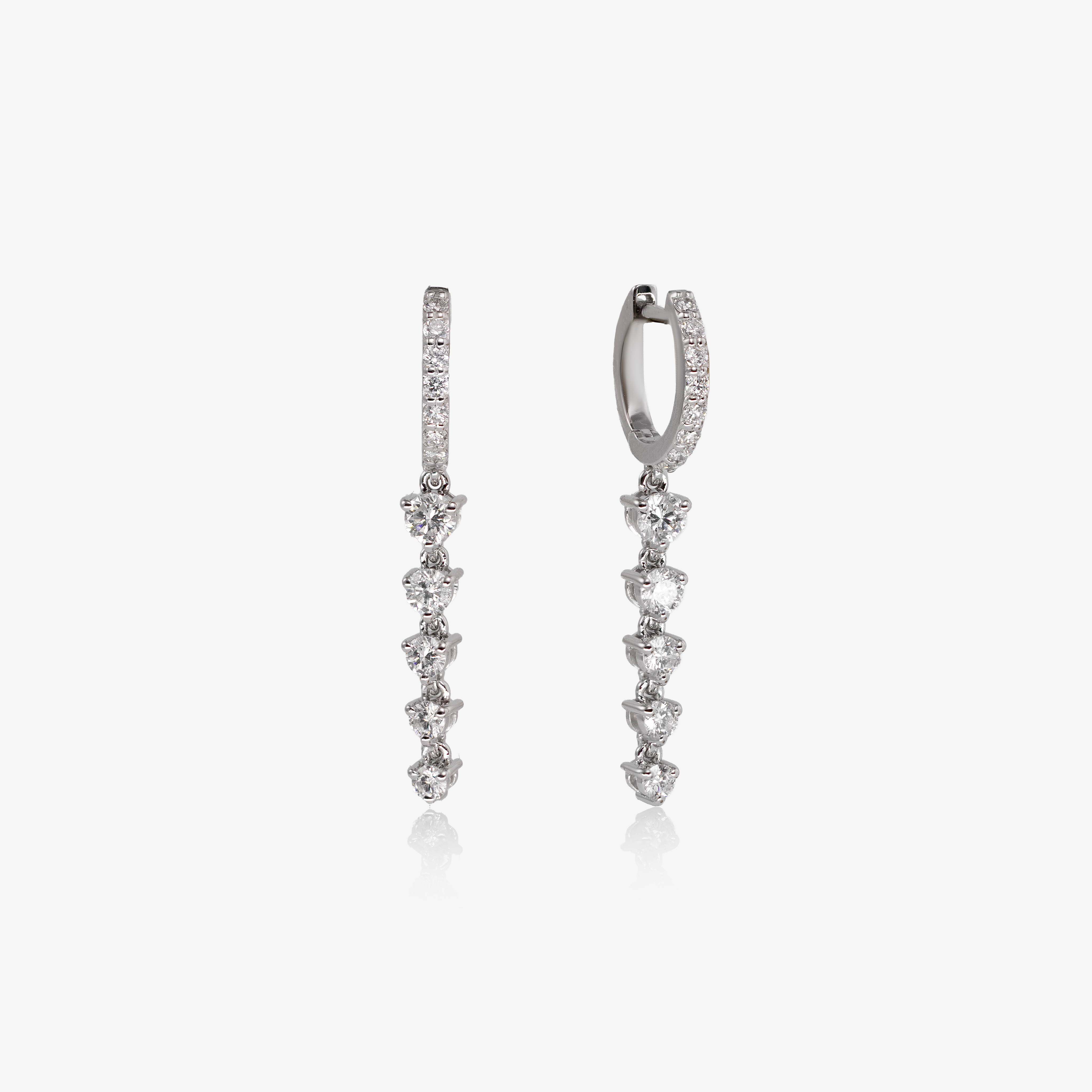 Cercei aur 18k cu diamante 0.99 ct