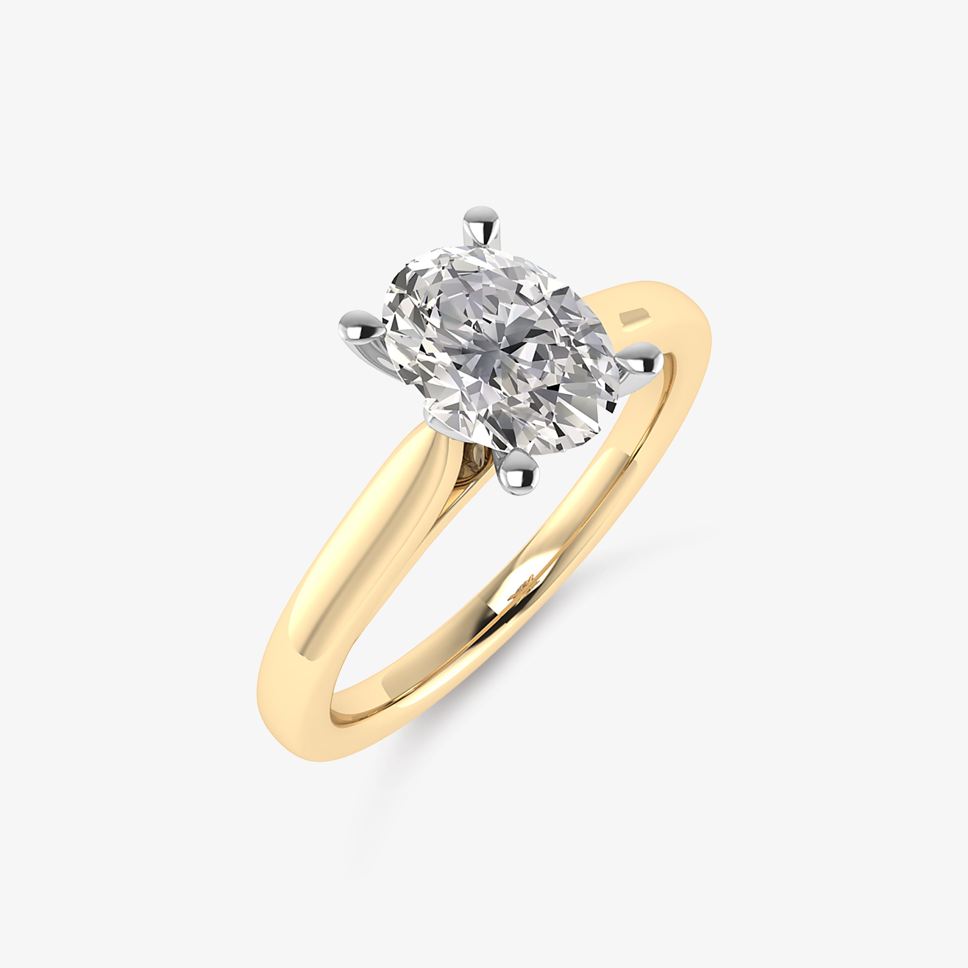 Inel de Logodnă Solitaire Platină, Diamant Natural Oval 0.83 CT - G, VVS2, Certificat GIA