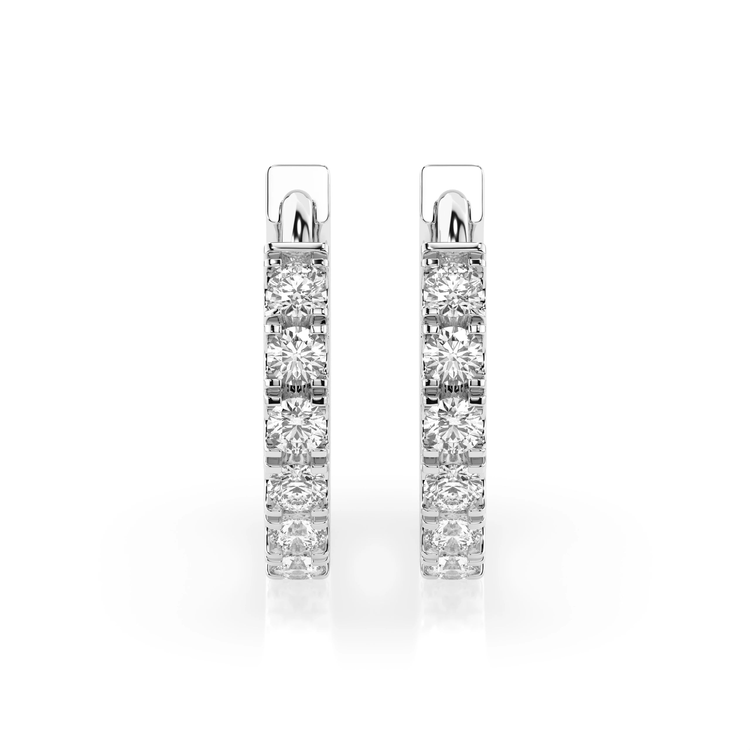Cercei din Aur cu Diamante Rotunde Briliant 0.42 CT