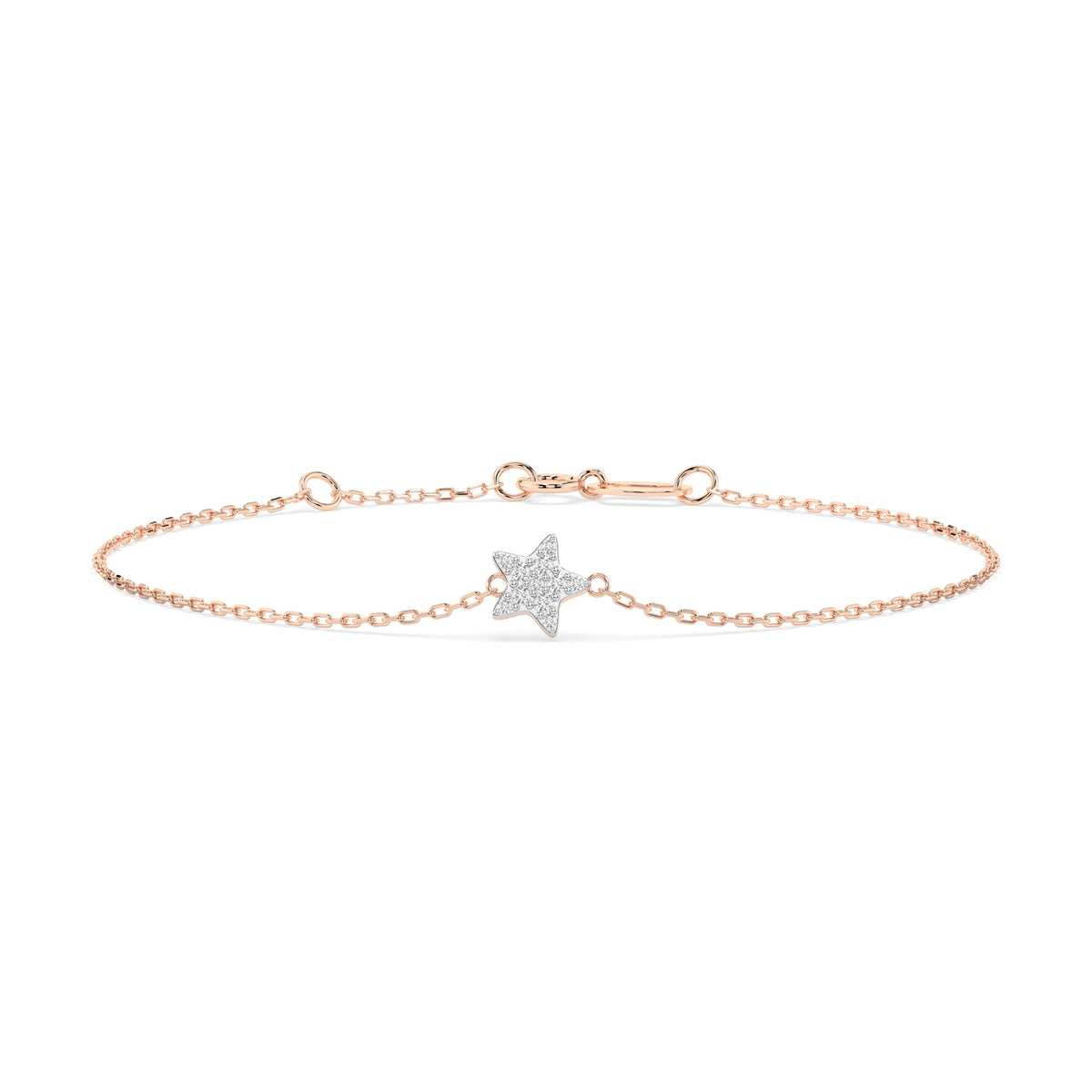 Brățară din Aur cu Diamante, Forma Rotund Briliant, 0,08 CT