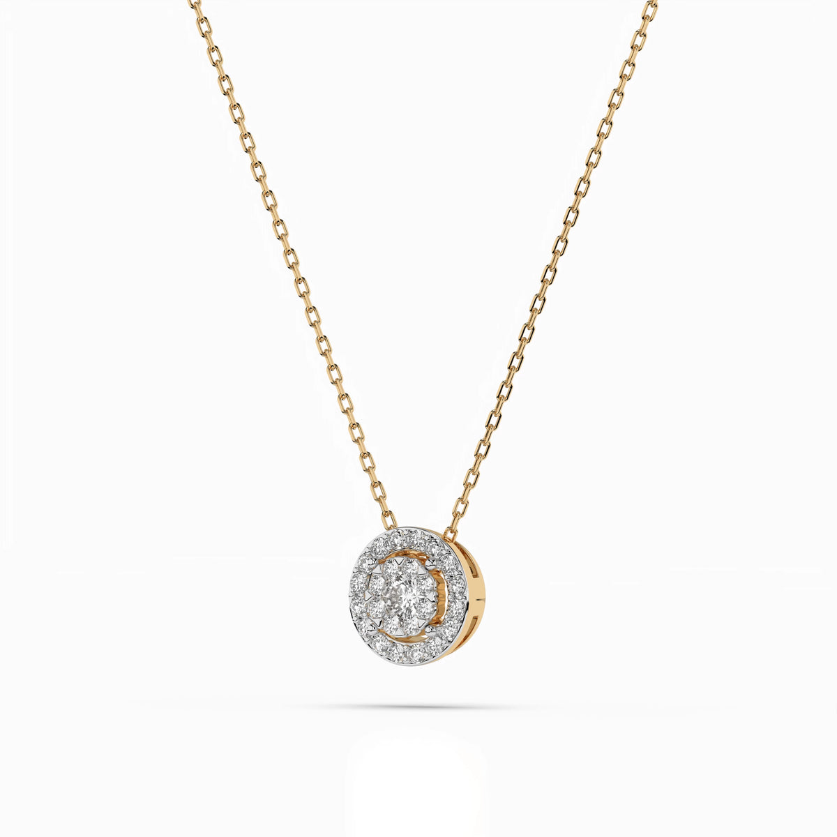 Colier din Aur cu Diamante, Forma Rotund Briliant, 0,24 CT