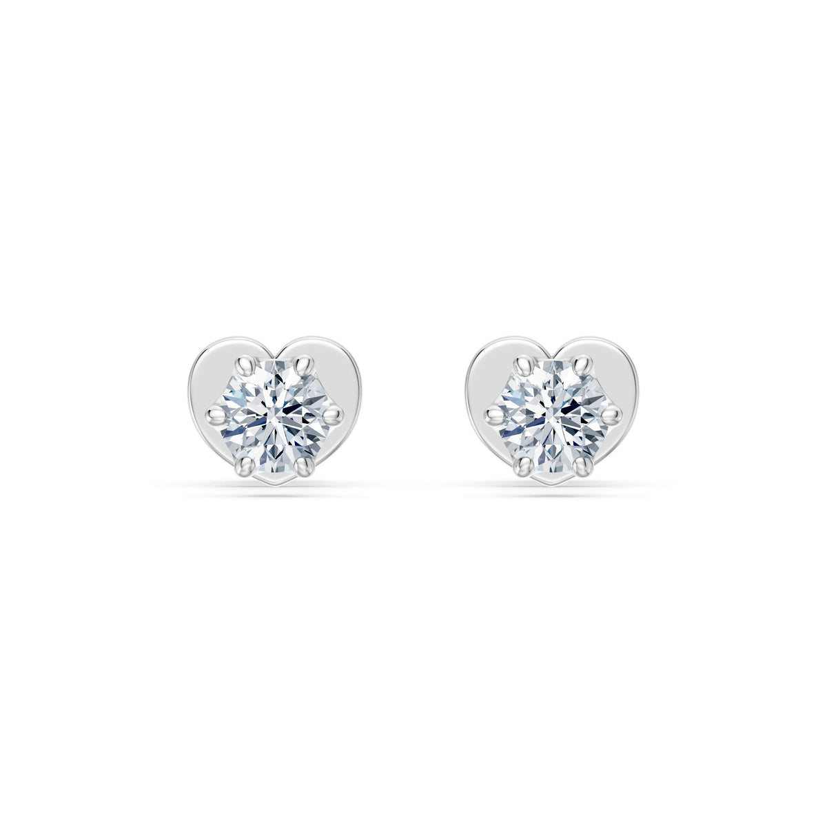 Cercei din Aur cu Diamante, Forma Rotund Briliant, 0,30 CT
