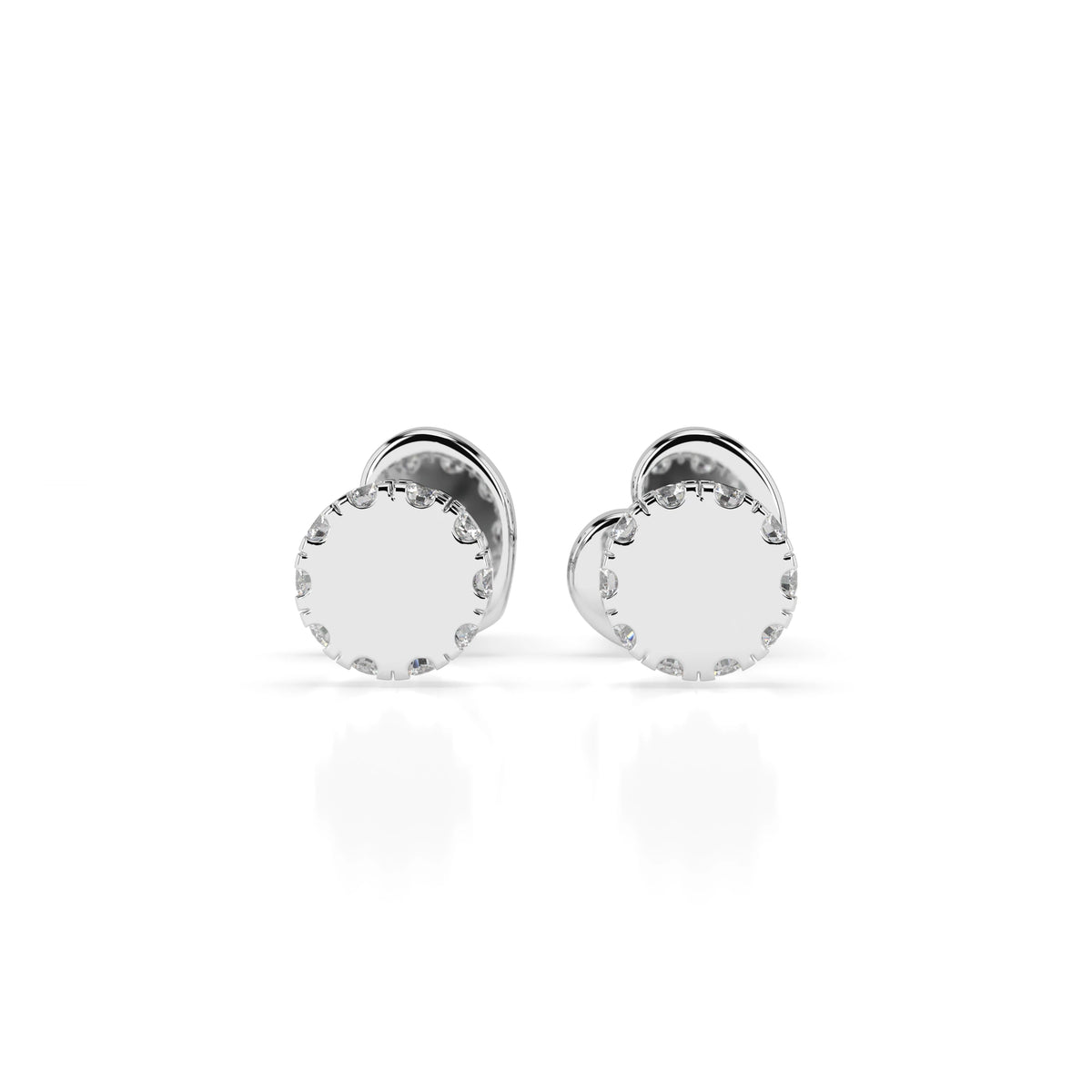 Cercei din Aur cu Diamante, Forma Rotund Briliant, 0,10 CT