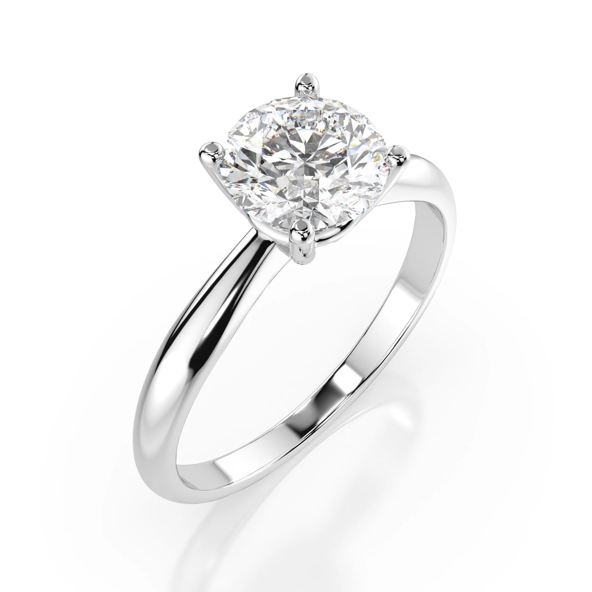 Inel de Logodnă Solitaire din Aur, Diamant Rotund Briliant 0,70 CT
