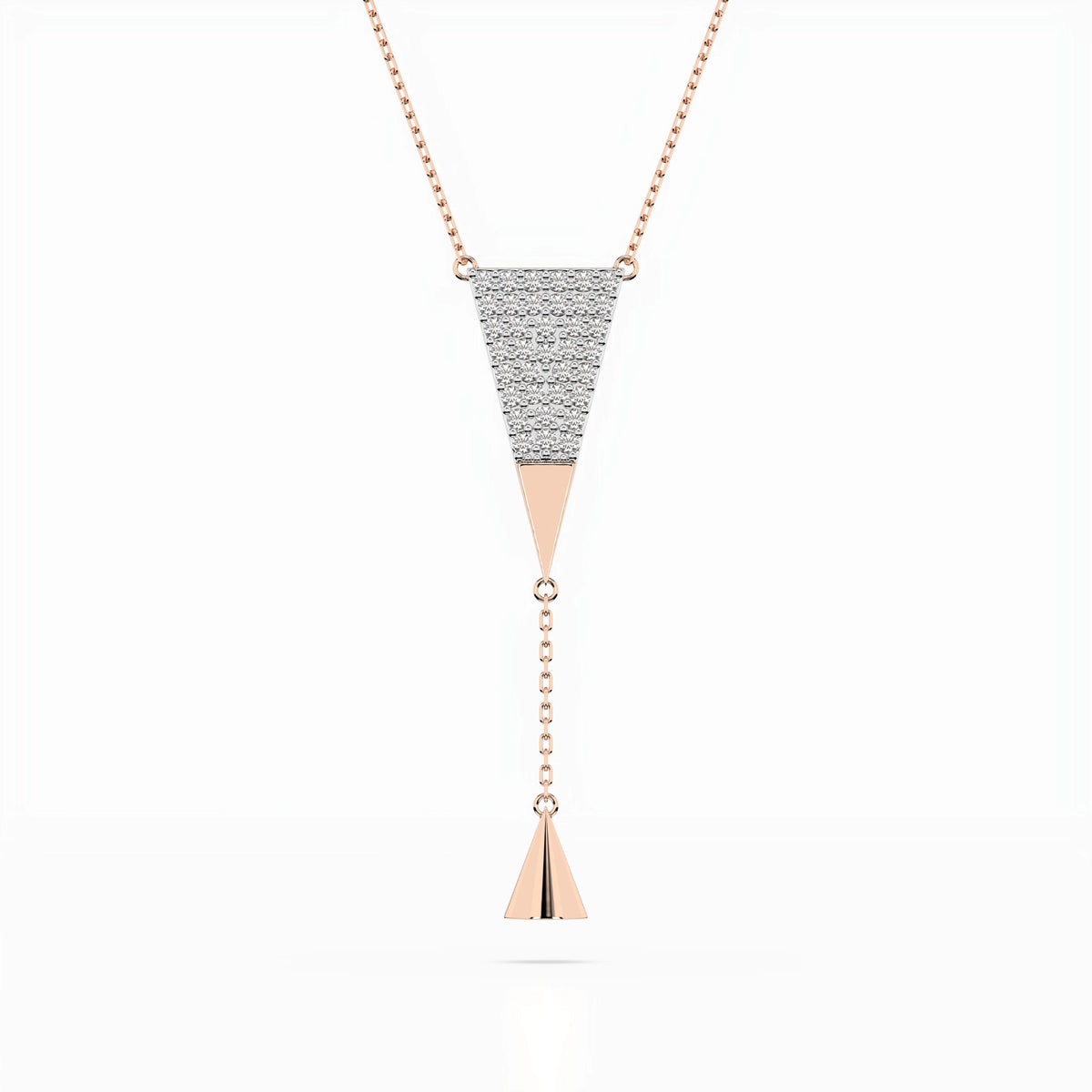 Colier din Aur cu Diamante, Forma Rotund Briliant, 0,22 CT