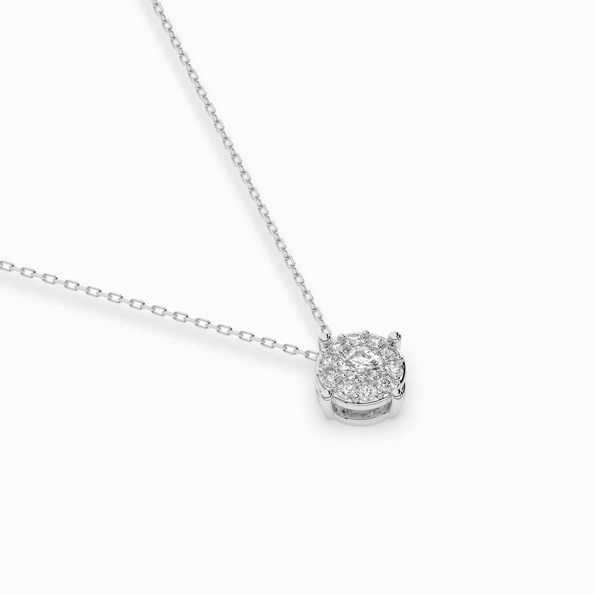 Colier din Aur cu Diamante, Forma Rotund Briliant, 0,11 CT