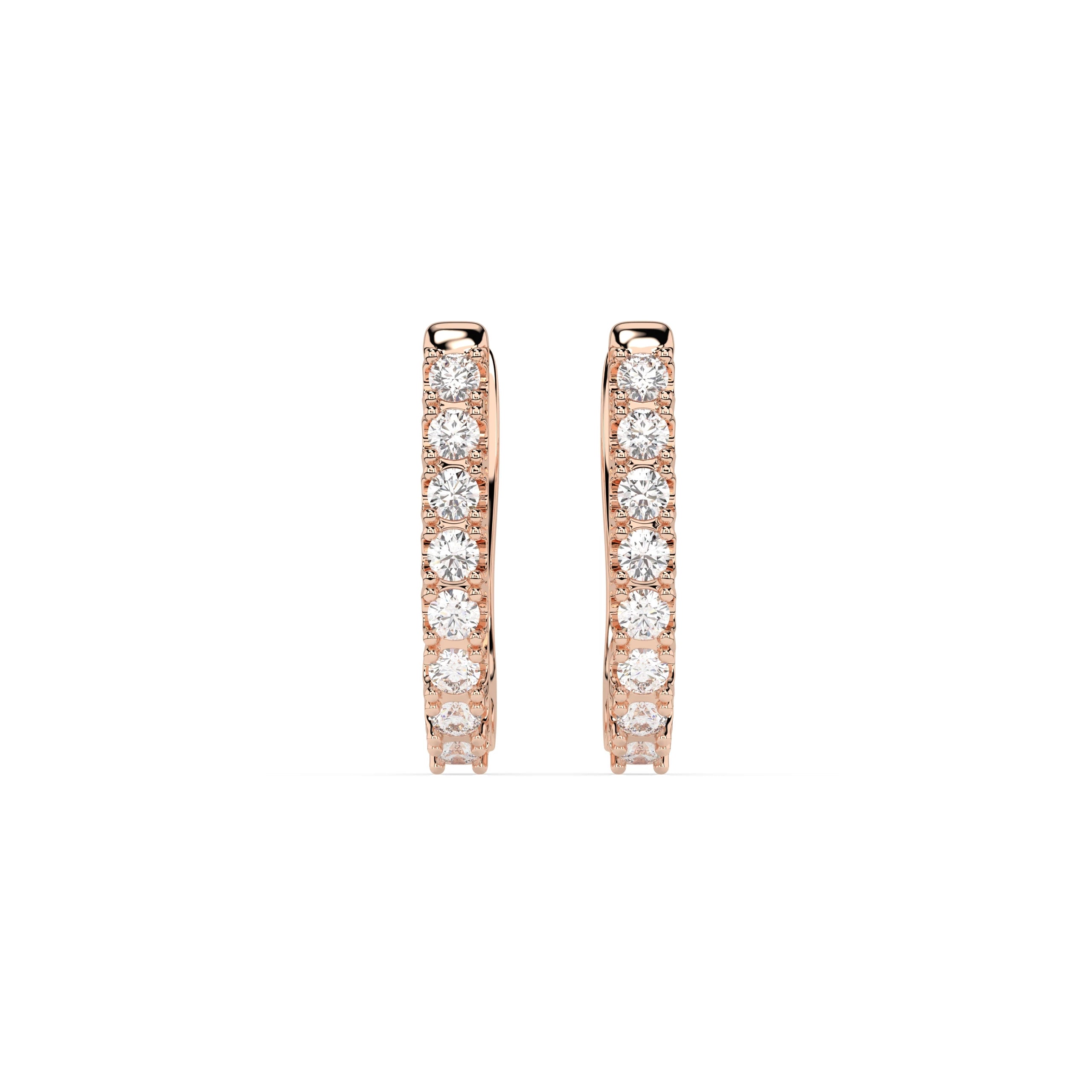 Cercei din Aur cu Diamante Rotunde Briliant 0.32 CT