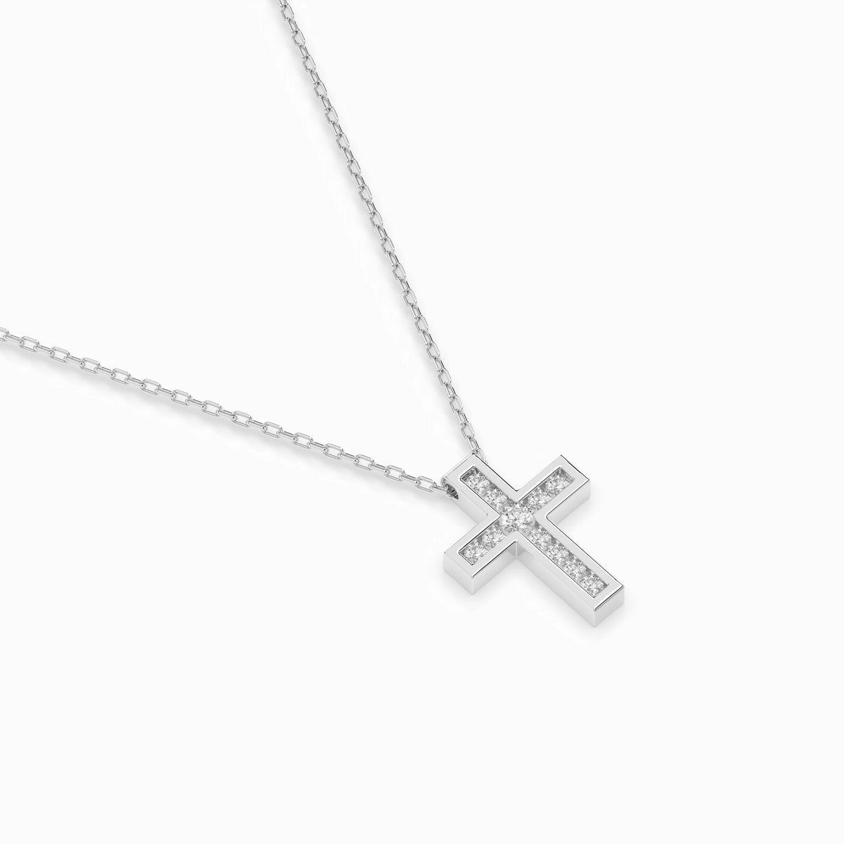 Colier din Aur cu Diamante, Forma Rotund Briliant, 0,11 CT