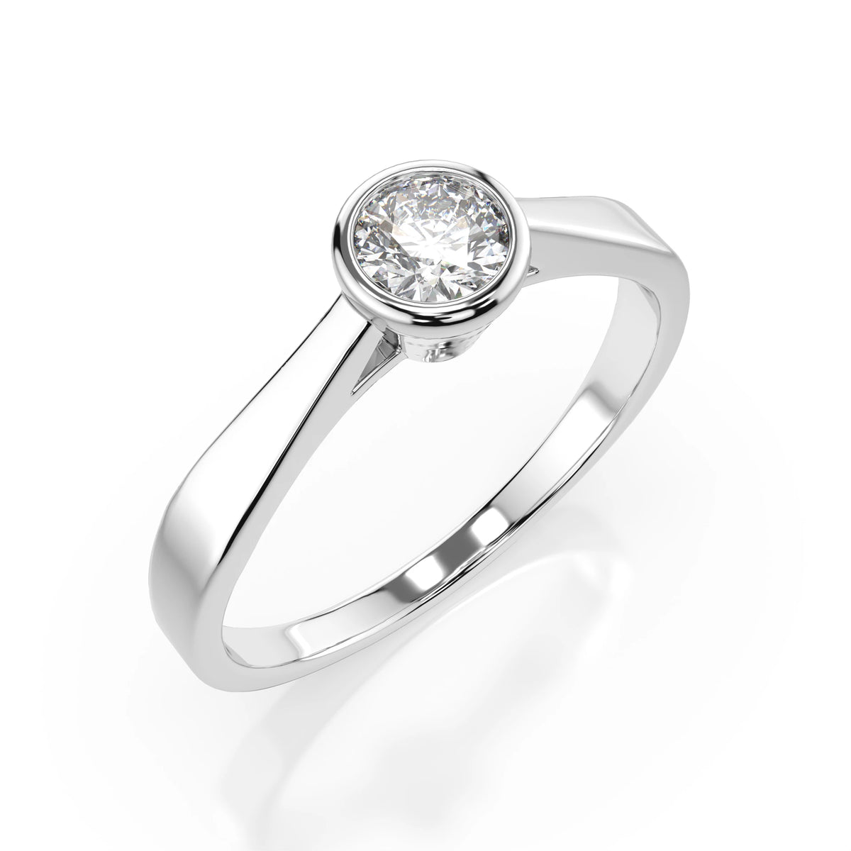 Inel de Logodnă Solitaire din Aur, Diamant Rotund Briliant 0,30 CT