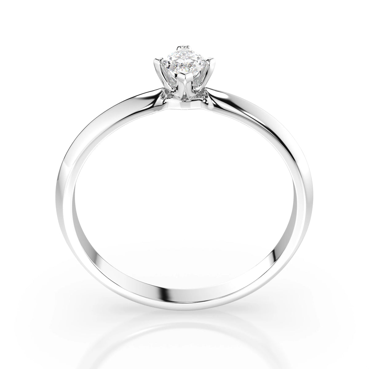 Inel de Logodnă Solitaire din Aur, Diamant Marquise 0,15 CT