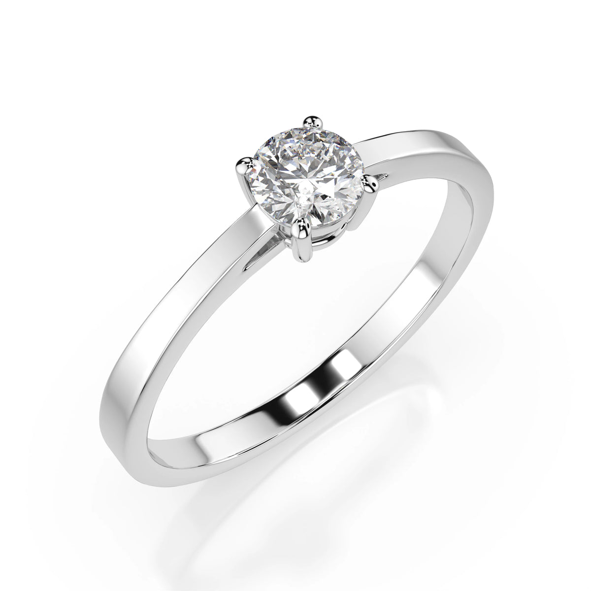 Inel de Logodnă Solitaire din Aur, Diamant Rotund Briliant 0,25 CT