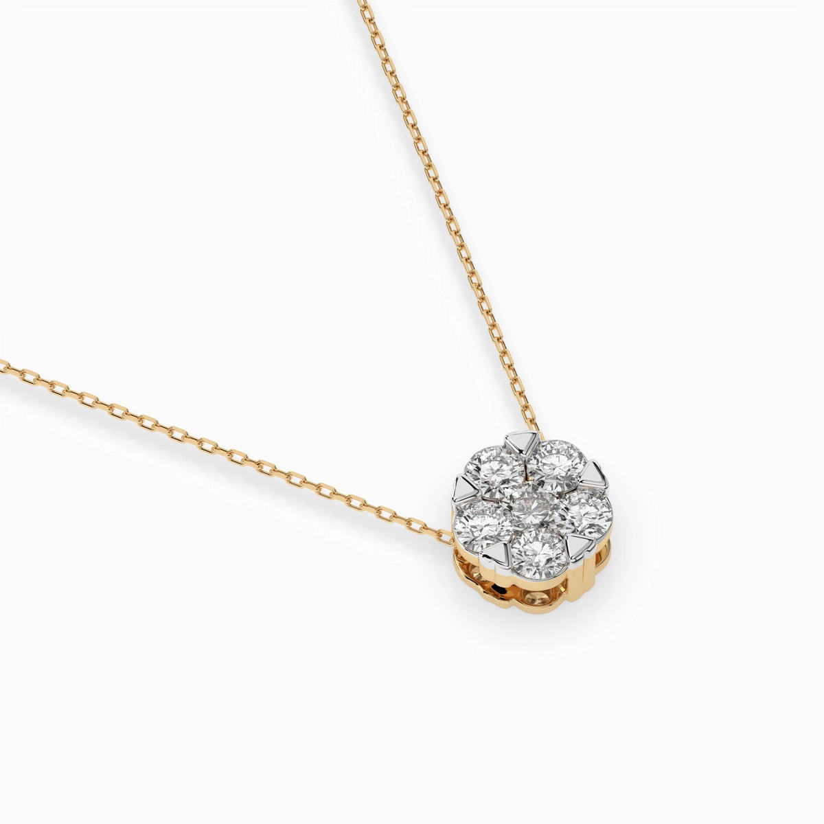 Colier din Aur cu Diamante, Forma Rotund Briliant, 0,37 CT