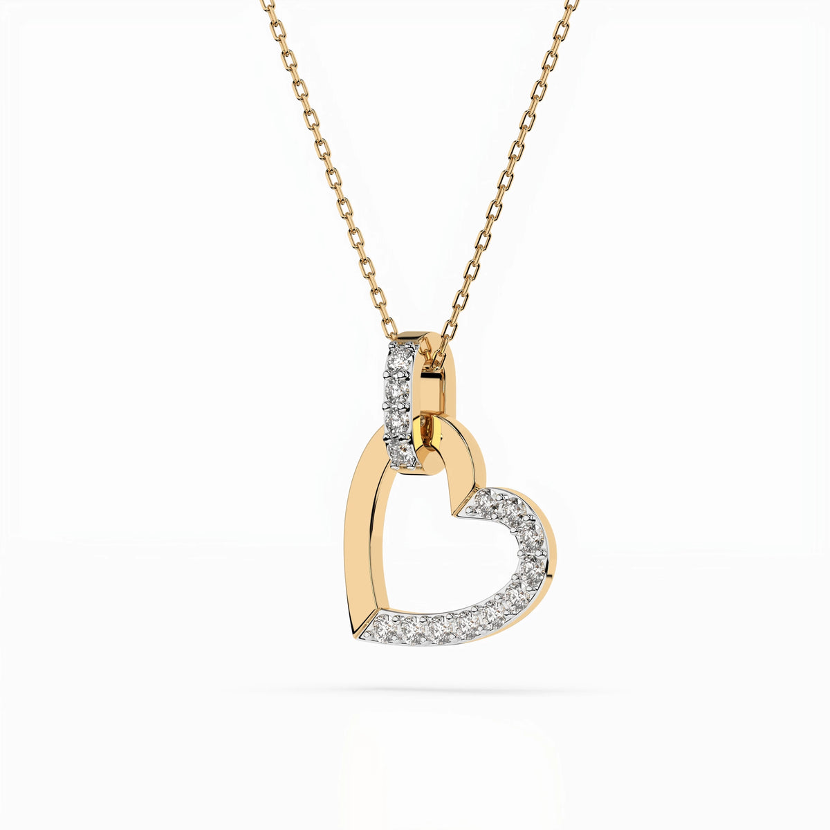 Colier din Aur cu Diamante, Forma Rotund Briliant, 0,18 CT