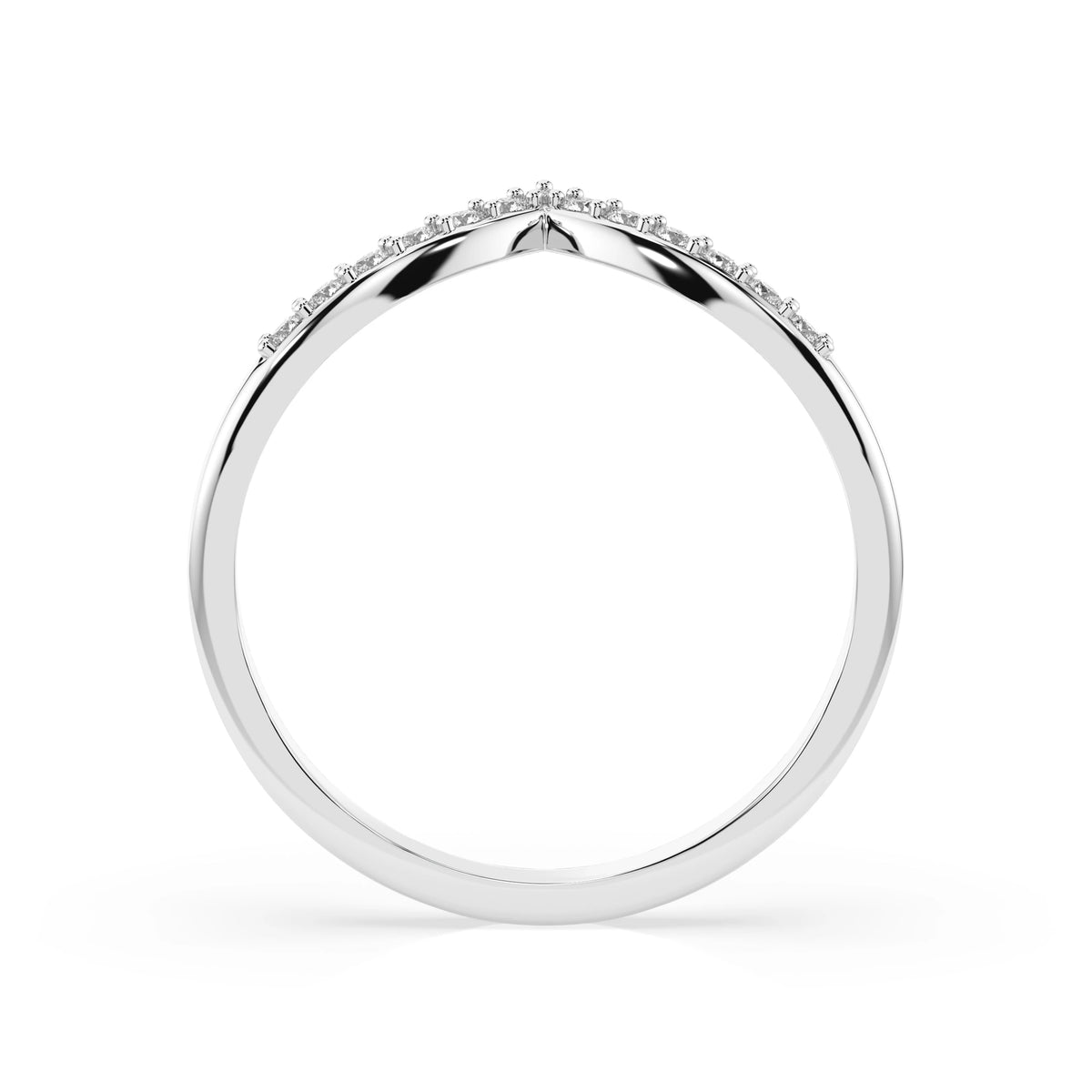 Inel din Aur cu Diamante, Forma Rotund Briliant, 0,13 CT