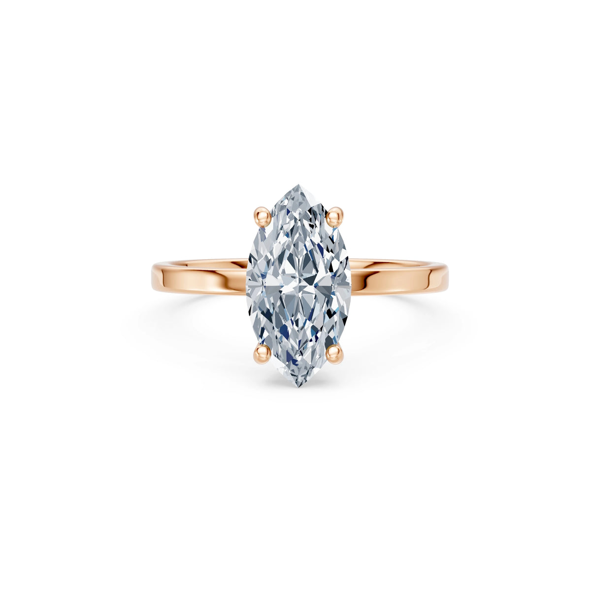 Inel de Logodnă Solitaire din Aur, Diamant Marquise 2,00 CT