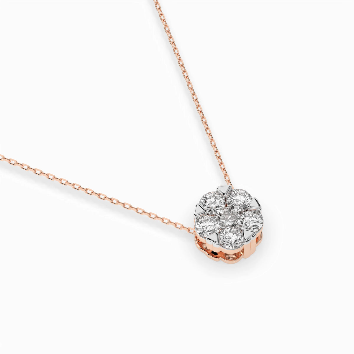 Colier din Aur cu Diamante, Forma Rotund Briliant, 0,58 CT