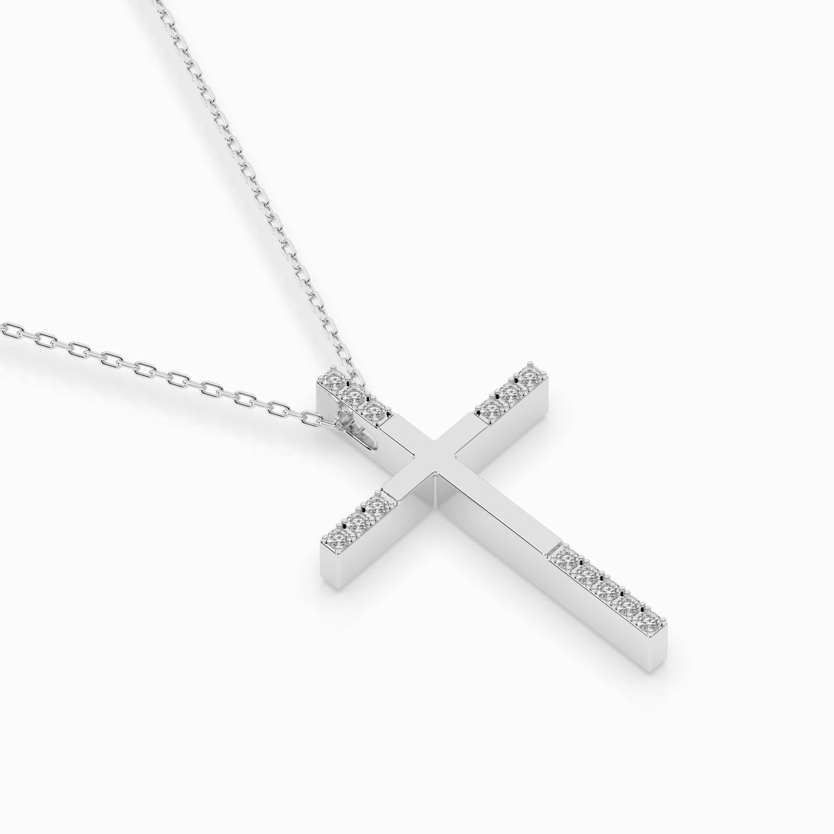 Colier din Aur cu Diamante, Forma Rotund Briliant, 0,08 CT