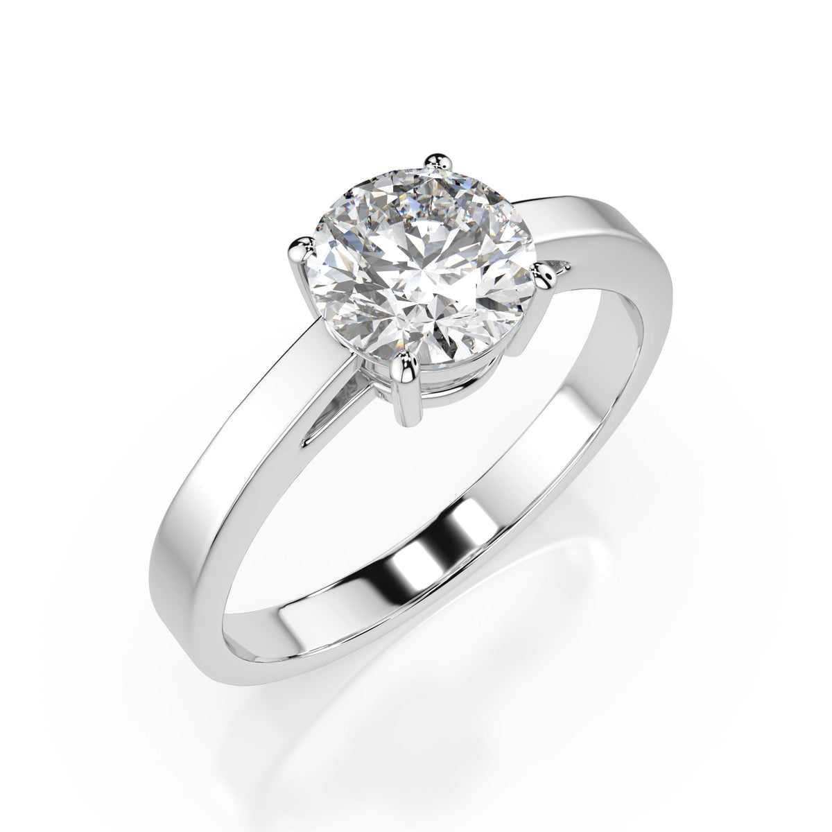 Inel de Logodnă Solitaire din Aur, Diamant Rotund Briliant 0,70 CT