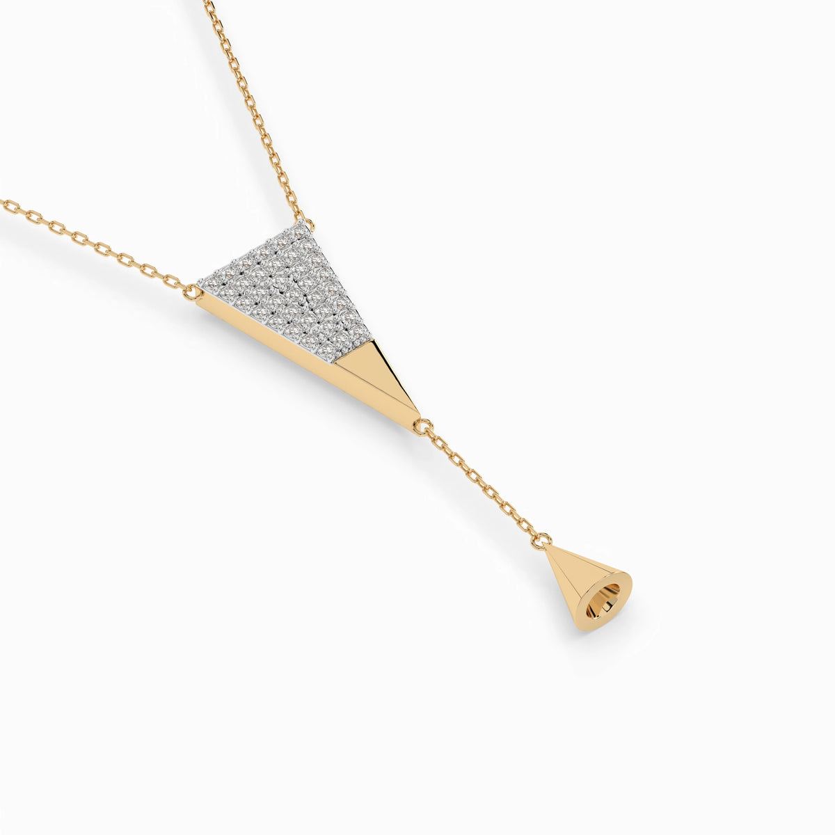 Colier din Aur cu Diamante, Forma Rotund Briliant, 0,22 CT