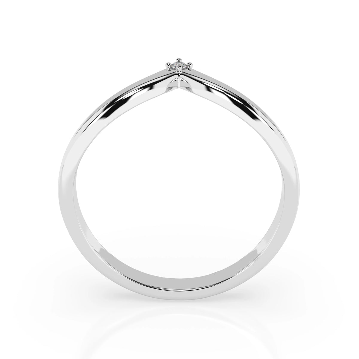 Inel din Aur cu Diamant, Forma Rotund Briliant, 0,01 CT