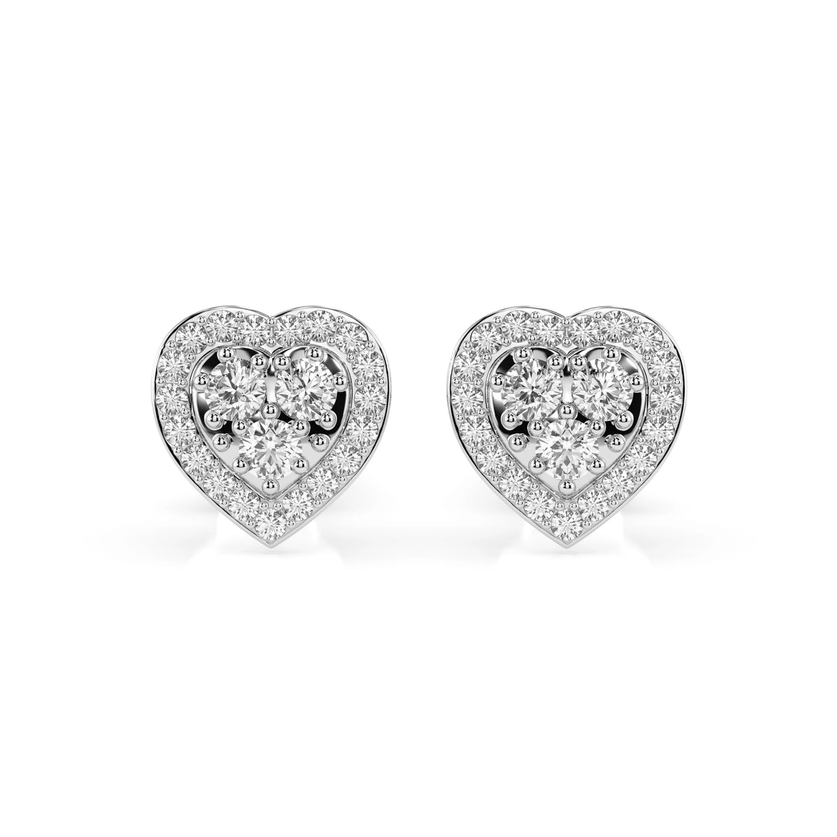 Cercei din Aur cu Diamante, Forma Rotund Briliant, 0,34 CT